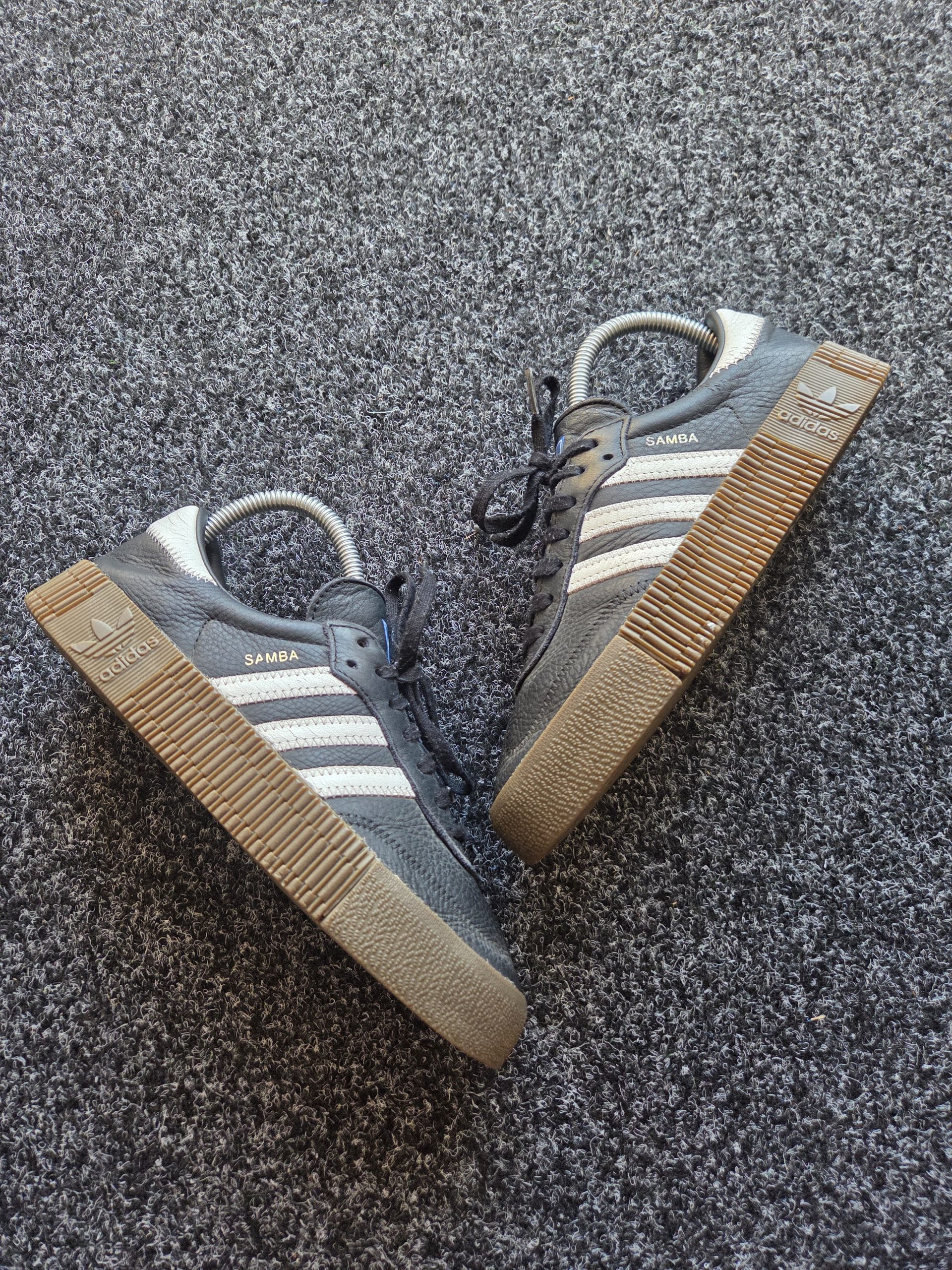 Adidas Sambarose Women's Trainers Black White Gum UK 5 image 2