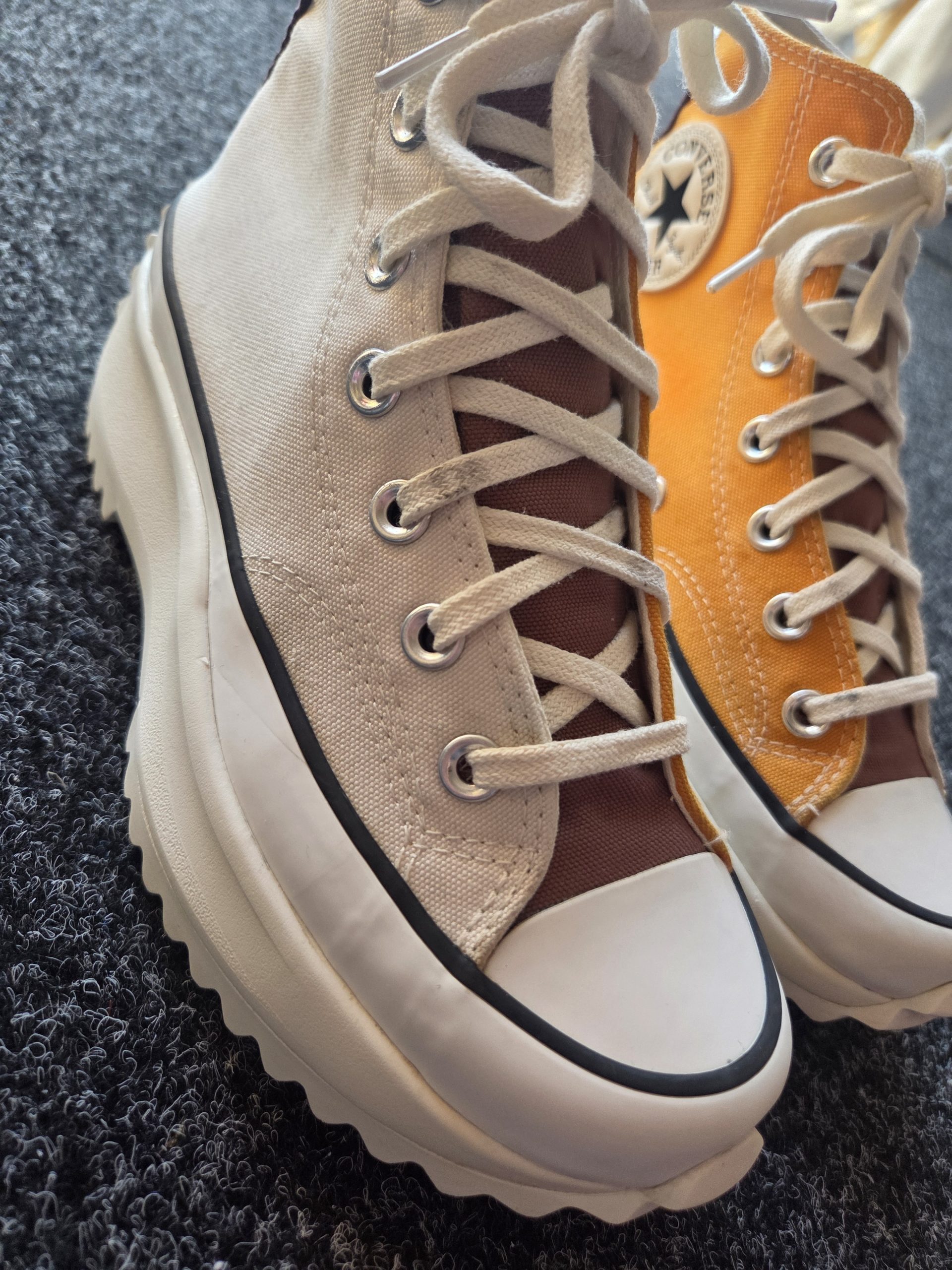 Converse Run Star Hike Tri-Panel Hi Women's Trainers Sunflower Gold Parchment UK 5 171122C image 3