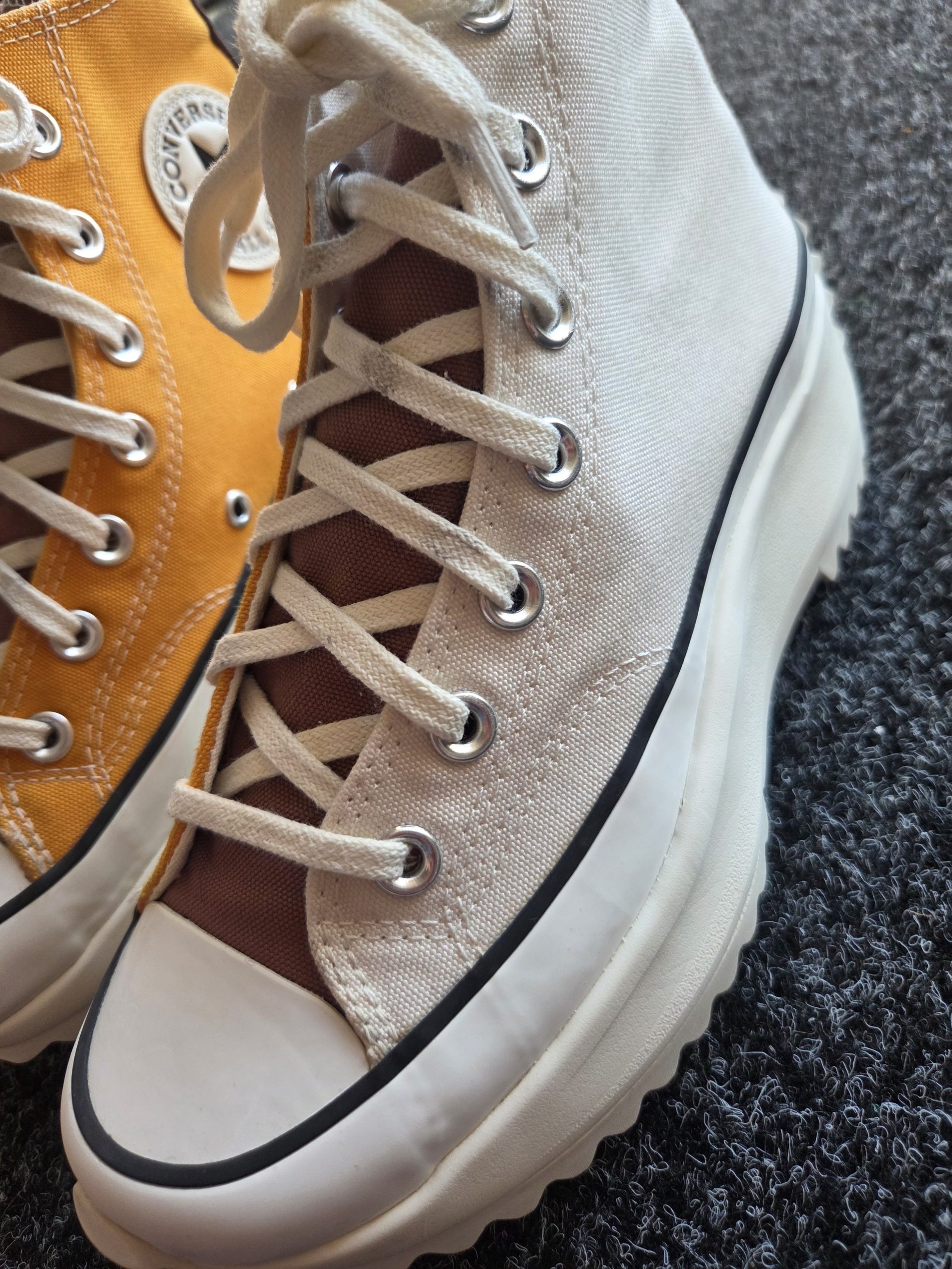 Converse Run Star Hike Tri-Panel Hi Women's Trainers Sunflower Gold Parchment UK 5 171122C image 4