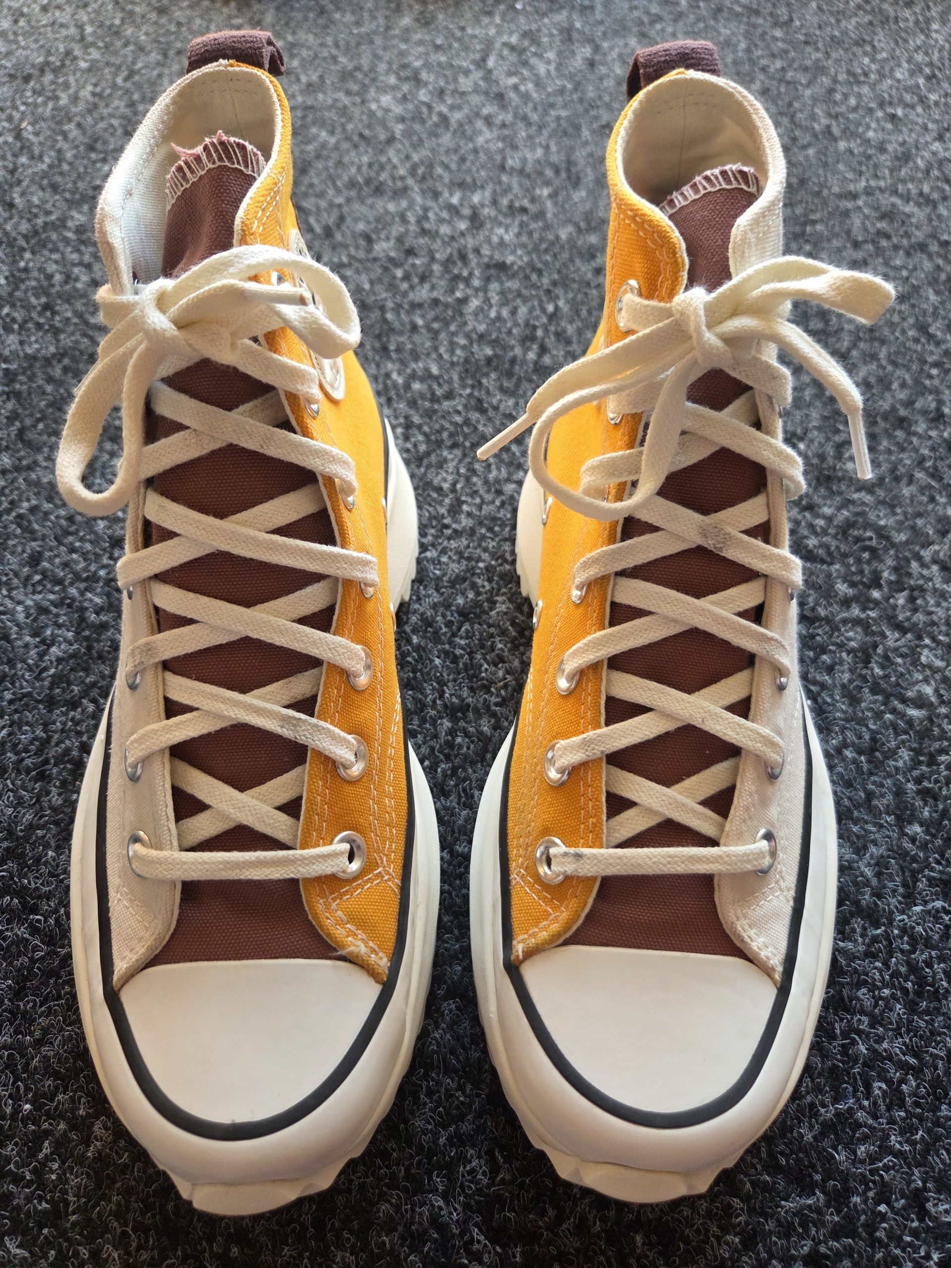 Converse Run Star Hike Tri-Panel Hi Women's Trainers Sunflower Gold Parchment UK 5 171122C image 5