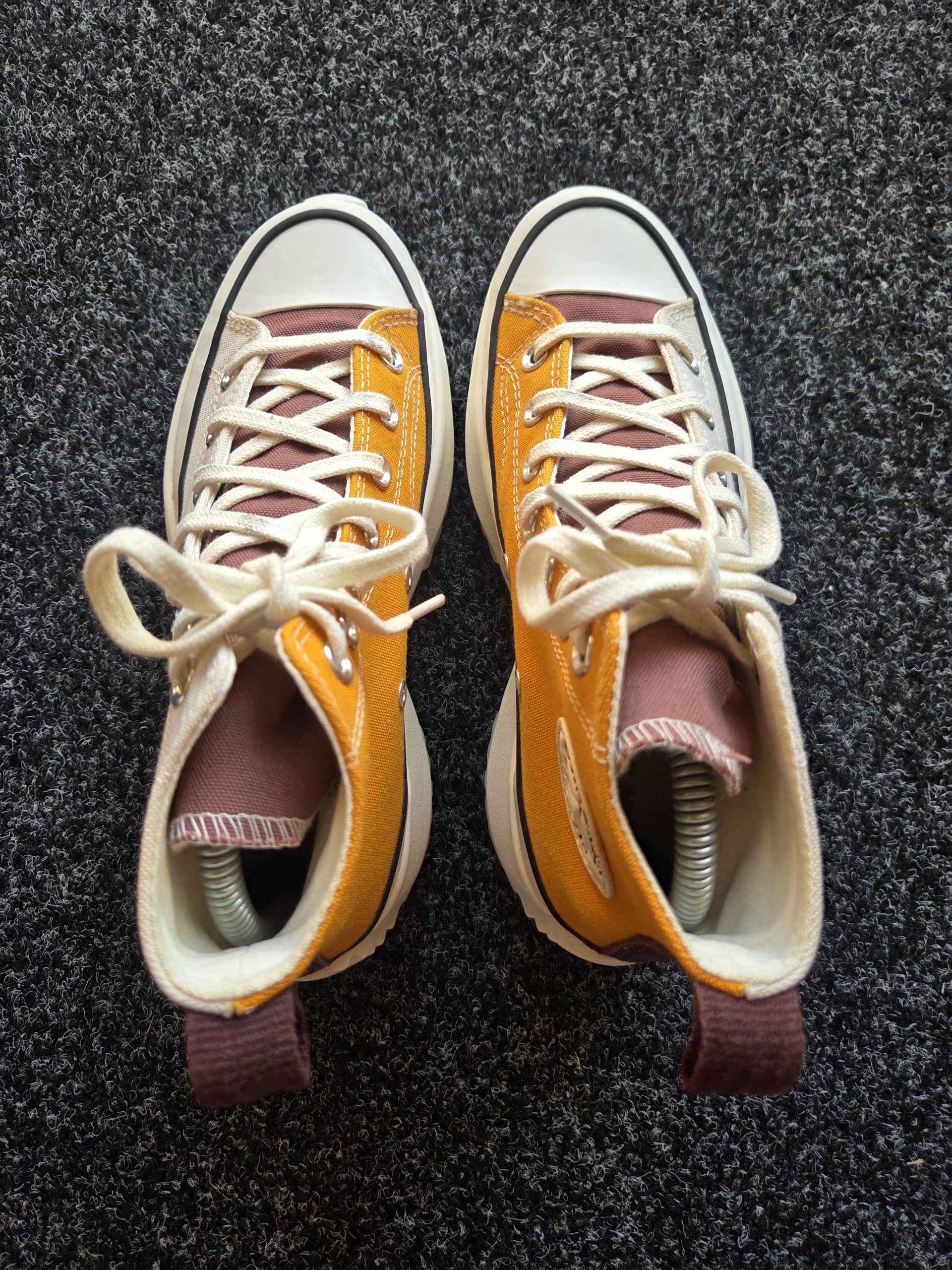 Converse Run Star Hike Tri-Panel Hi Women's Trainers Sunflower Gold Parchment UK 5 171122C image 8