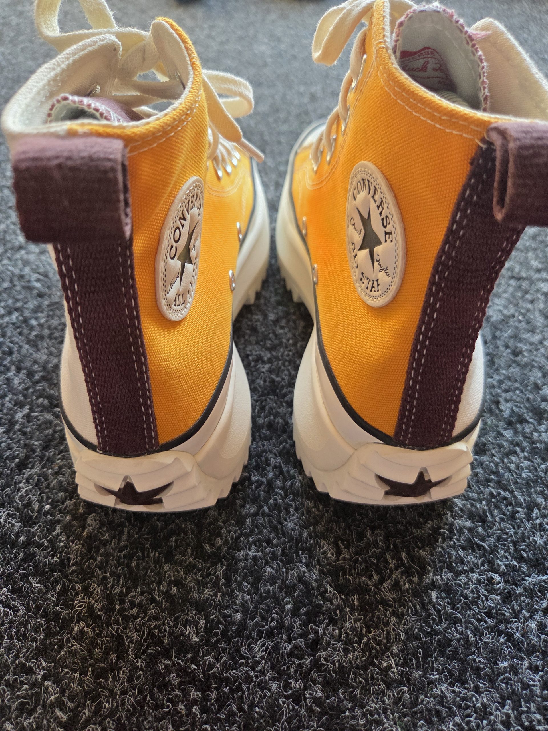 Converse Run Star Hike Tri-Panel Hi Women's Trainers Sunflower Gold Parchment UK 5 171122C image 9