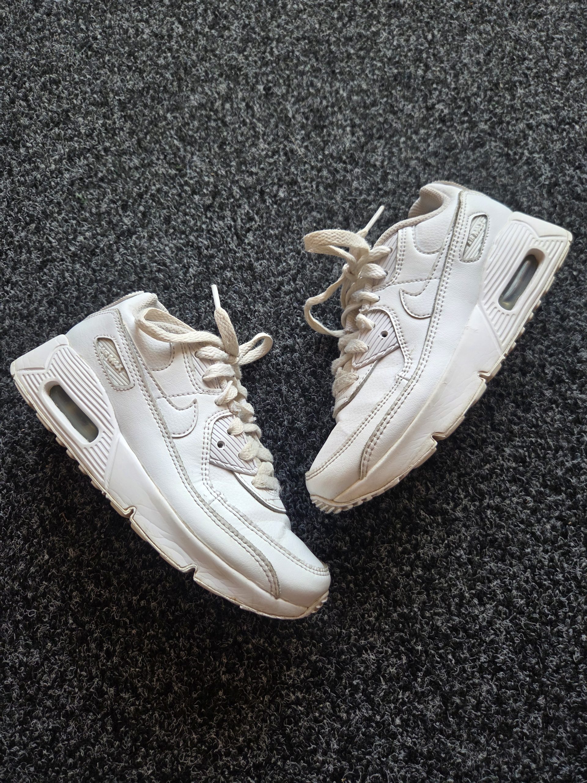 Nike Air Max 90 PS Children's Trainers White UK 1 CD6867-100 image 2