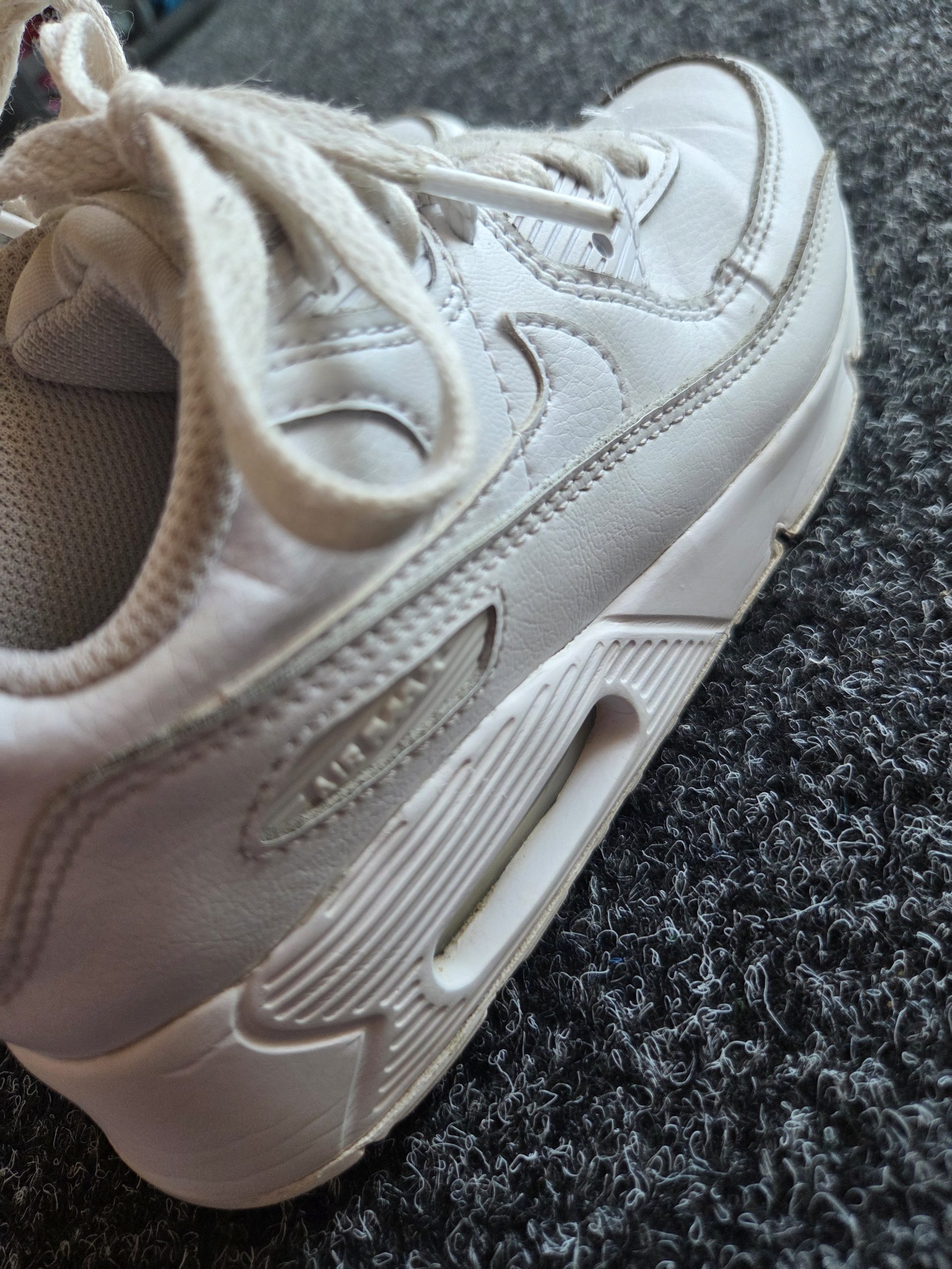 Nike Air Max 90 PS Children's Trainers White UK 1 CD6867-100 image 7