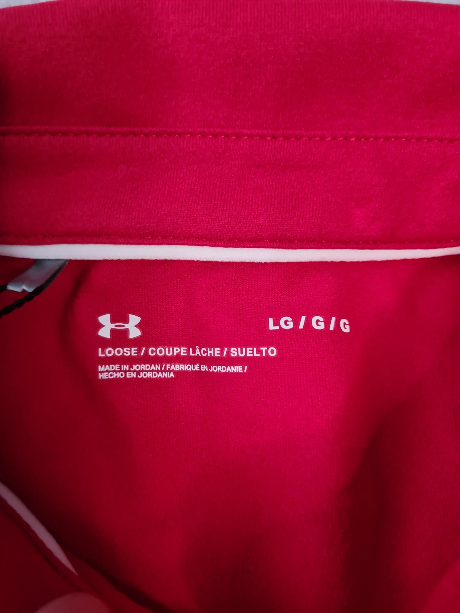 Under Armour Men's Red Bulldogs Lacrosse Polo Shirt Large Loose Fit image 3