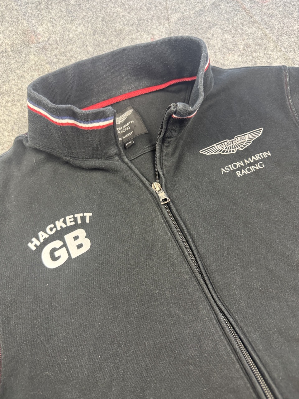 Hackett x Aston Martin Black Racing Zip Sweatshirt XXXL image 3