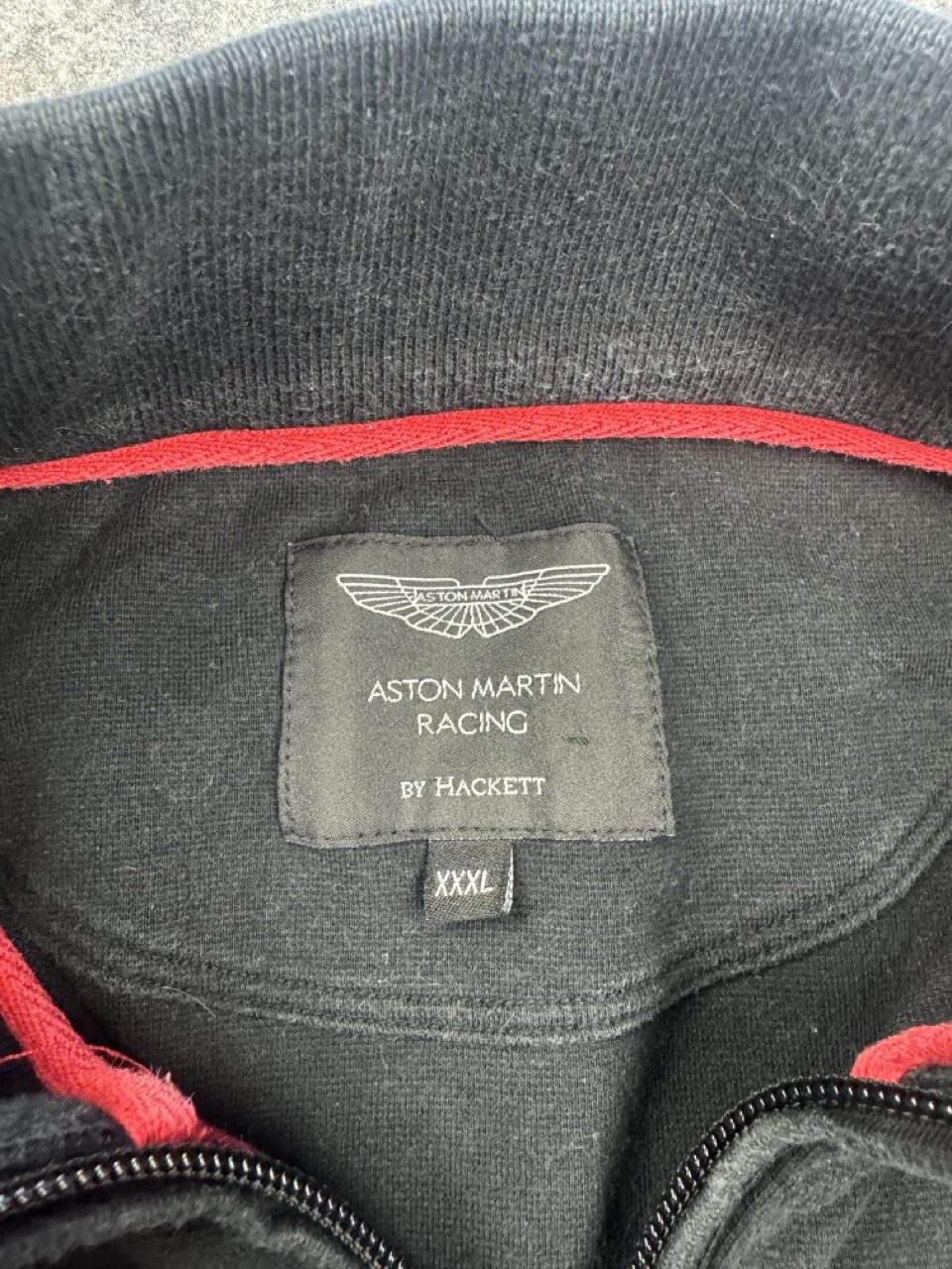 Hackett x Aston Martin Black Racing Zip Sweatshirt XXXL image 4