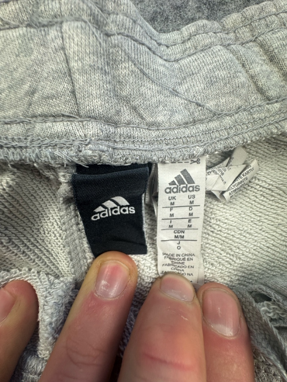 Adidas Grey & Navy 3-Stripe Sweat Shorts Waist 17 in Relaxed Medium image 7
