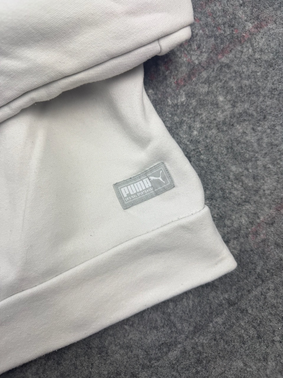 Puma White & Grey 1/4 Zip Sweatshirt Large Cropped image 7