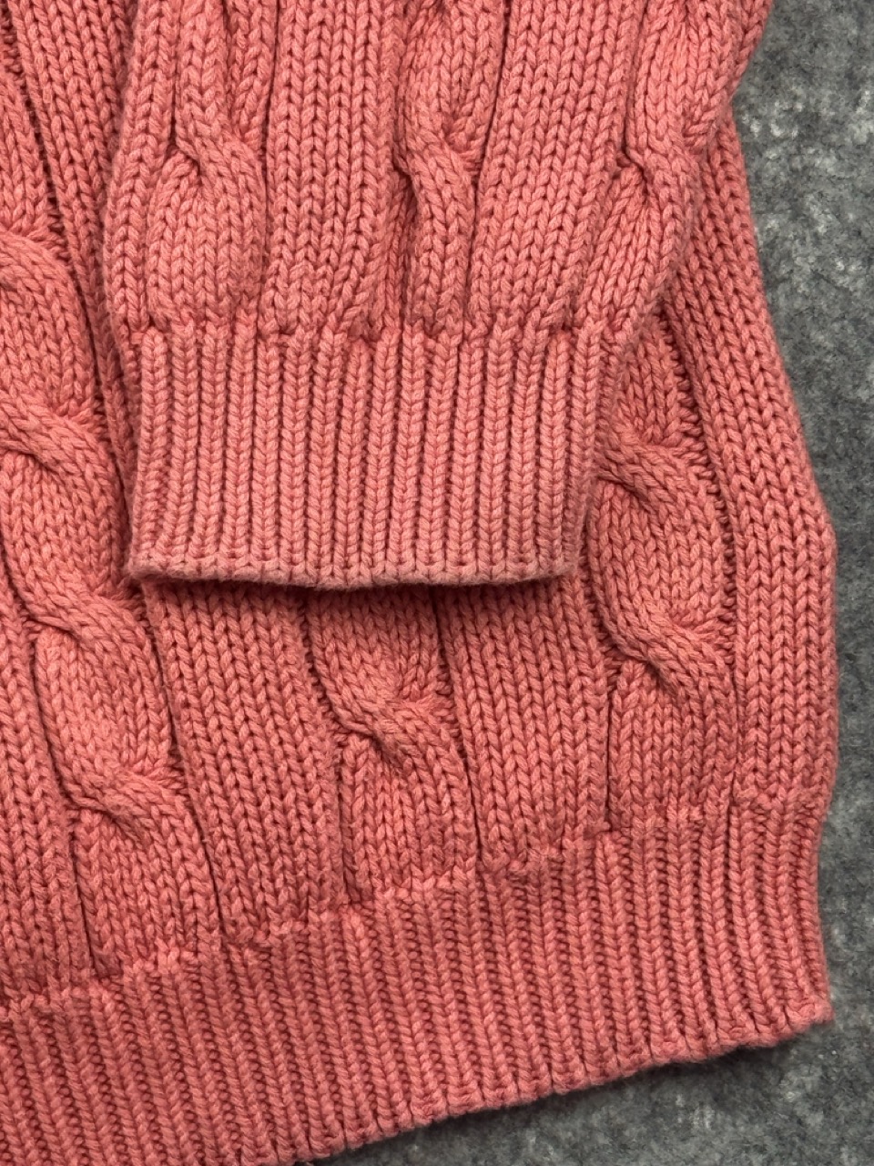 Jumpers Pink Cable Knit Cotton Jumper Women’s M image 2