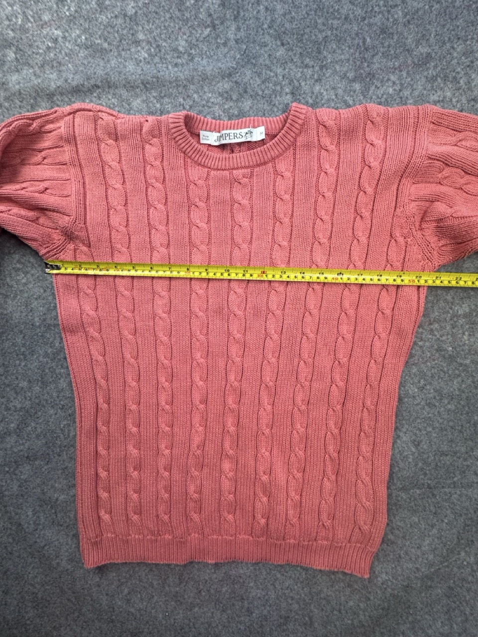 Jumpers Pink Cable Knit Cotton Jumper Women’s M image 4