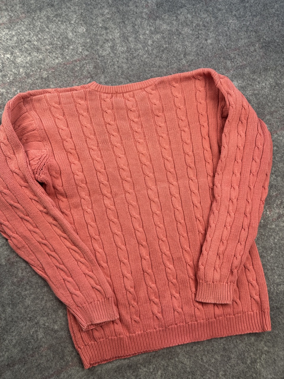 Jumpers Pink Cable Knit Cotton Jumper Women’s M image 6