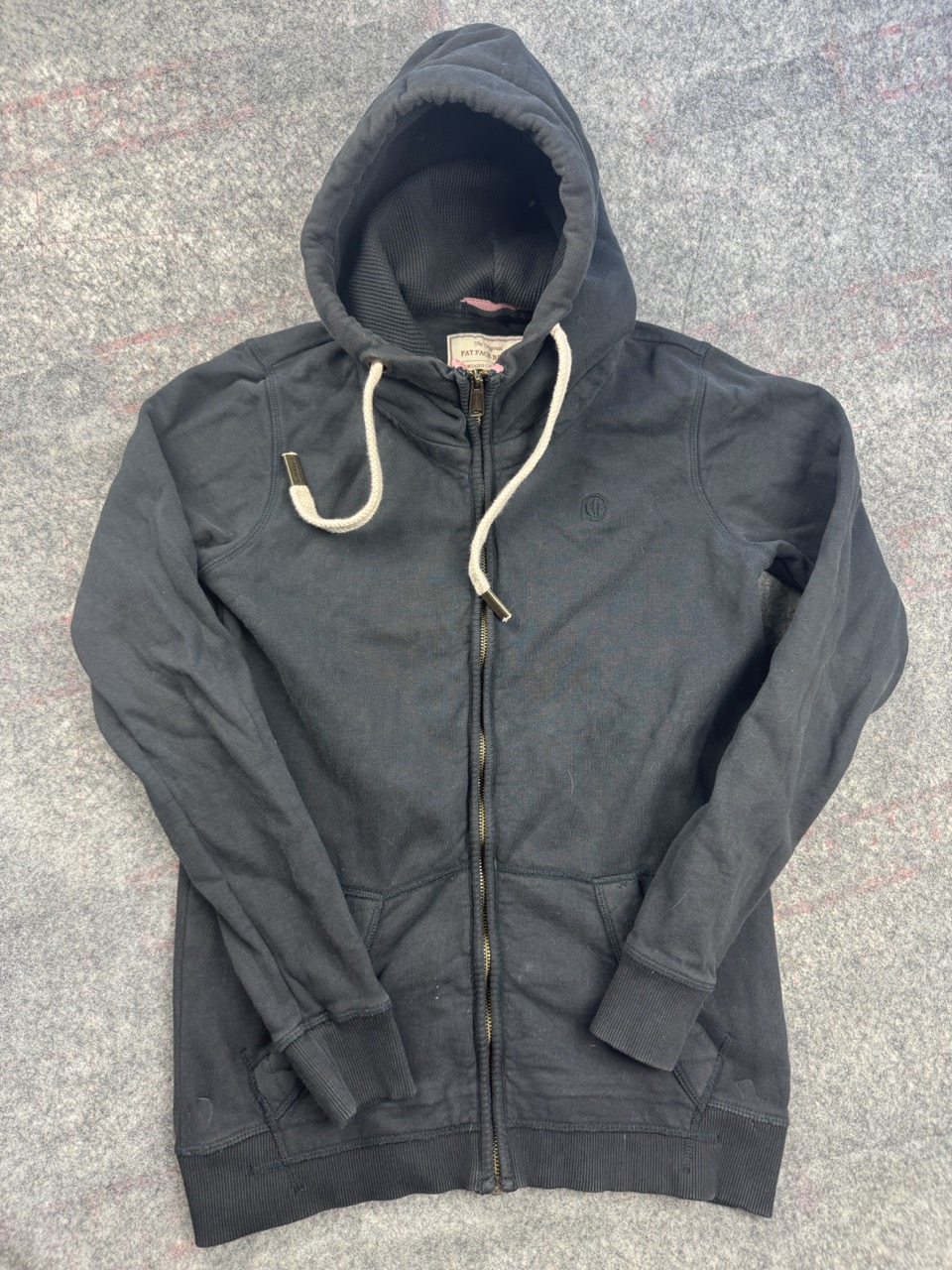 FatFace Black Zip Hoodie UK 6 Women's Cotton