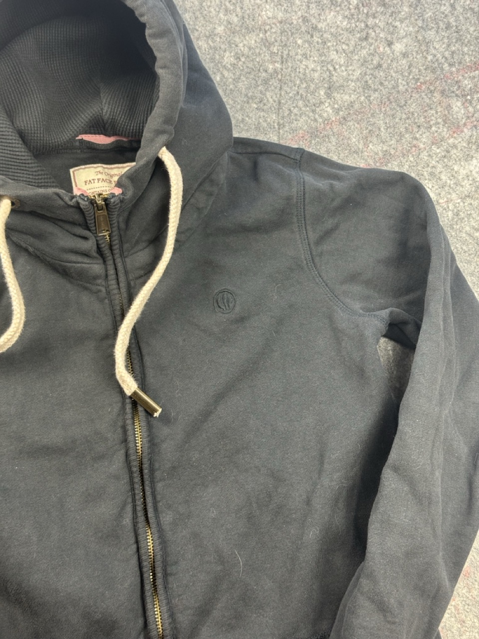 FatFace Black Zip Hoodie UK 6 Women's Cotton image 2