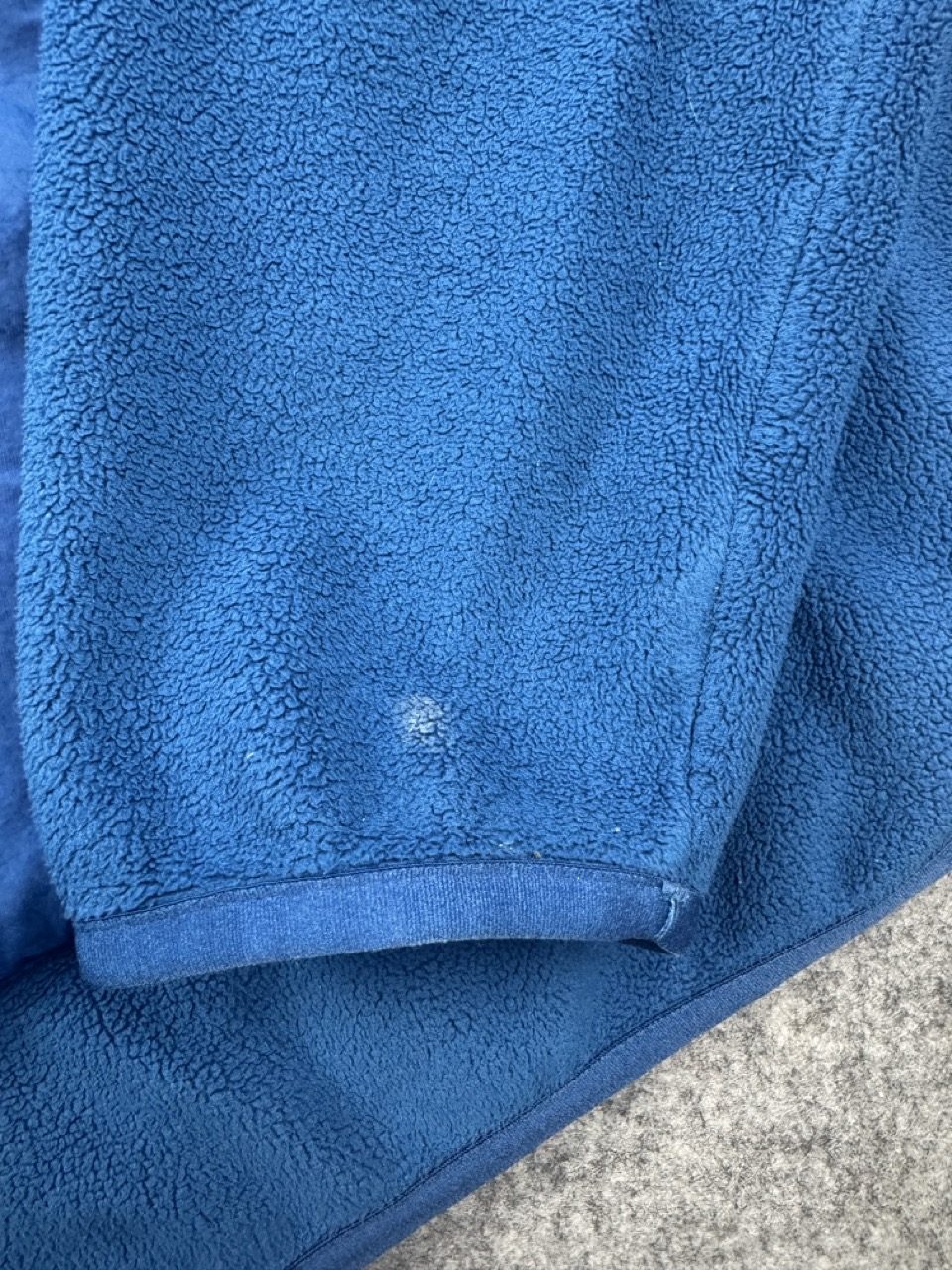 Nike Teal & Royal Fleece Half Zip Pullover Men’s M Orange Logo image 4