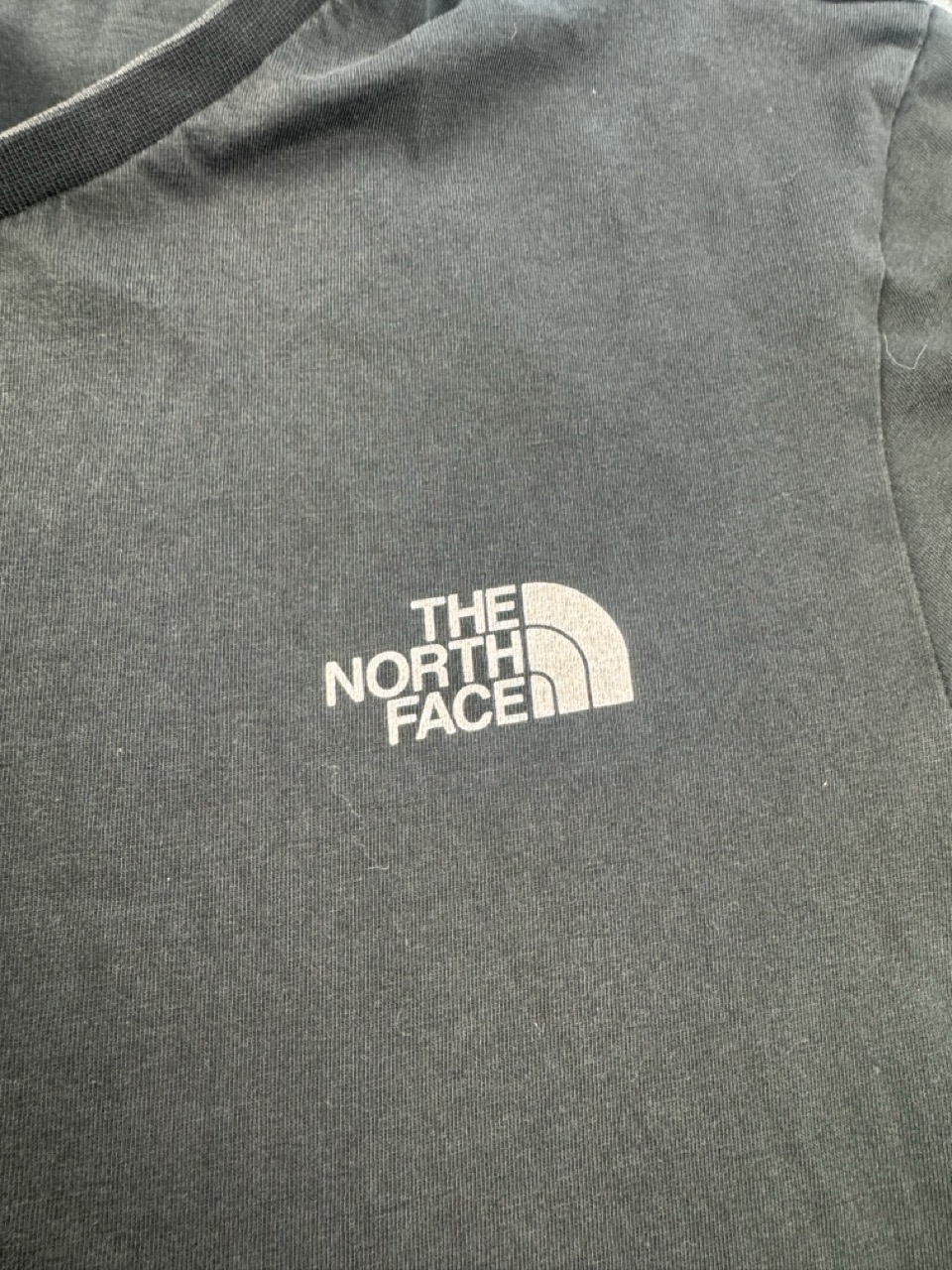 The North Face Black Logo T Shirt Men’s L/G Small Logo Front image 2