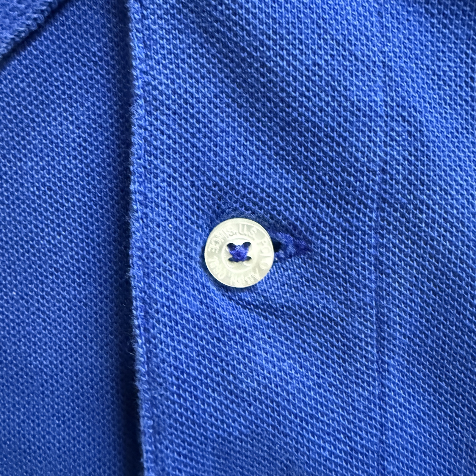 U.S. Polo Assn Polo Shirt Mens M Blue Short Sleeve Cotton Classic image 4