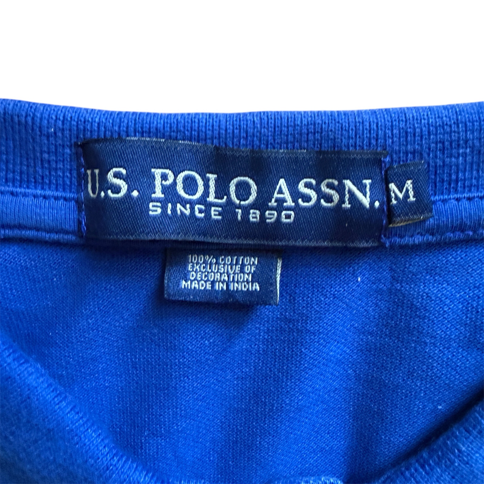 U.S. Polo Assn Polo Shirt Mens M Blue Short Sleeve Cotton Classic image 10