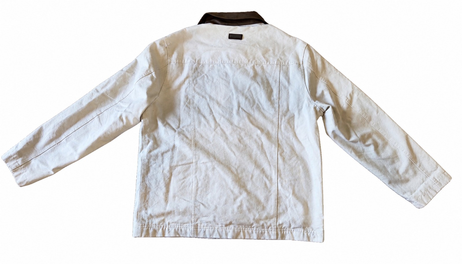 I Love Ugly Men's Beige & Brown Cotton Jacket Large image 5