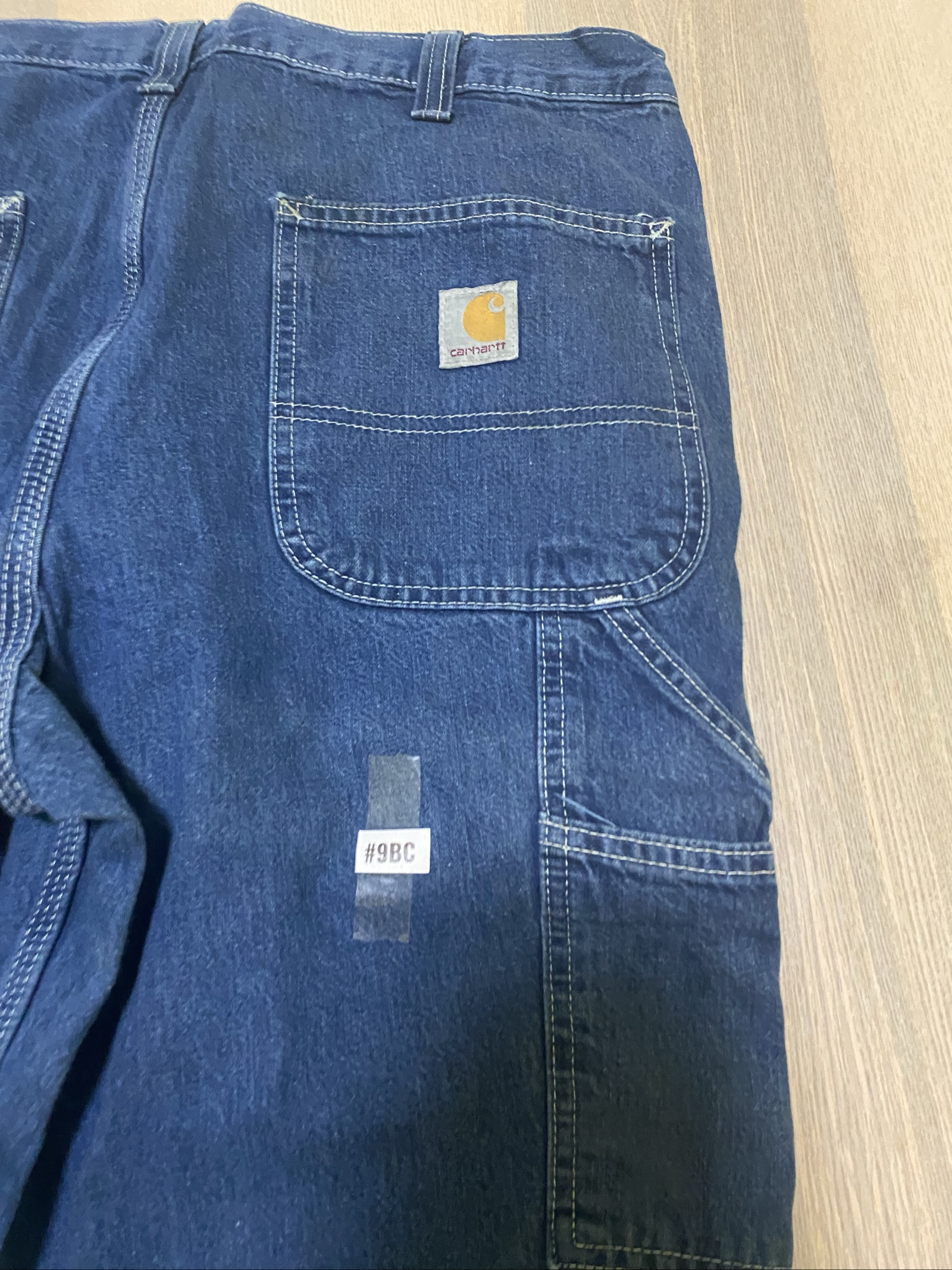 Carhartt Baggy Jeans W32 L32 Blue Loose Fit Skate Y2K Vintage #9BC image 2