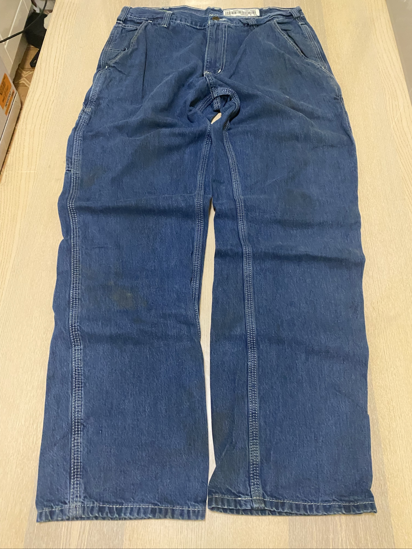 Carhartt Baggy Jeans W32 L32 Blue Loose Fit Skate Y2K Vintage #9BC image 3