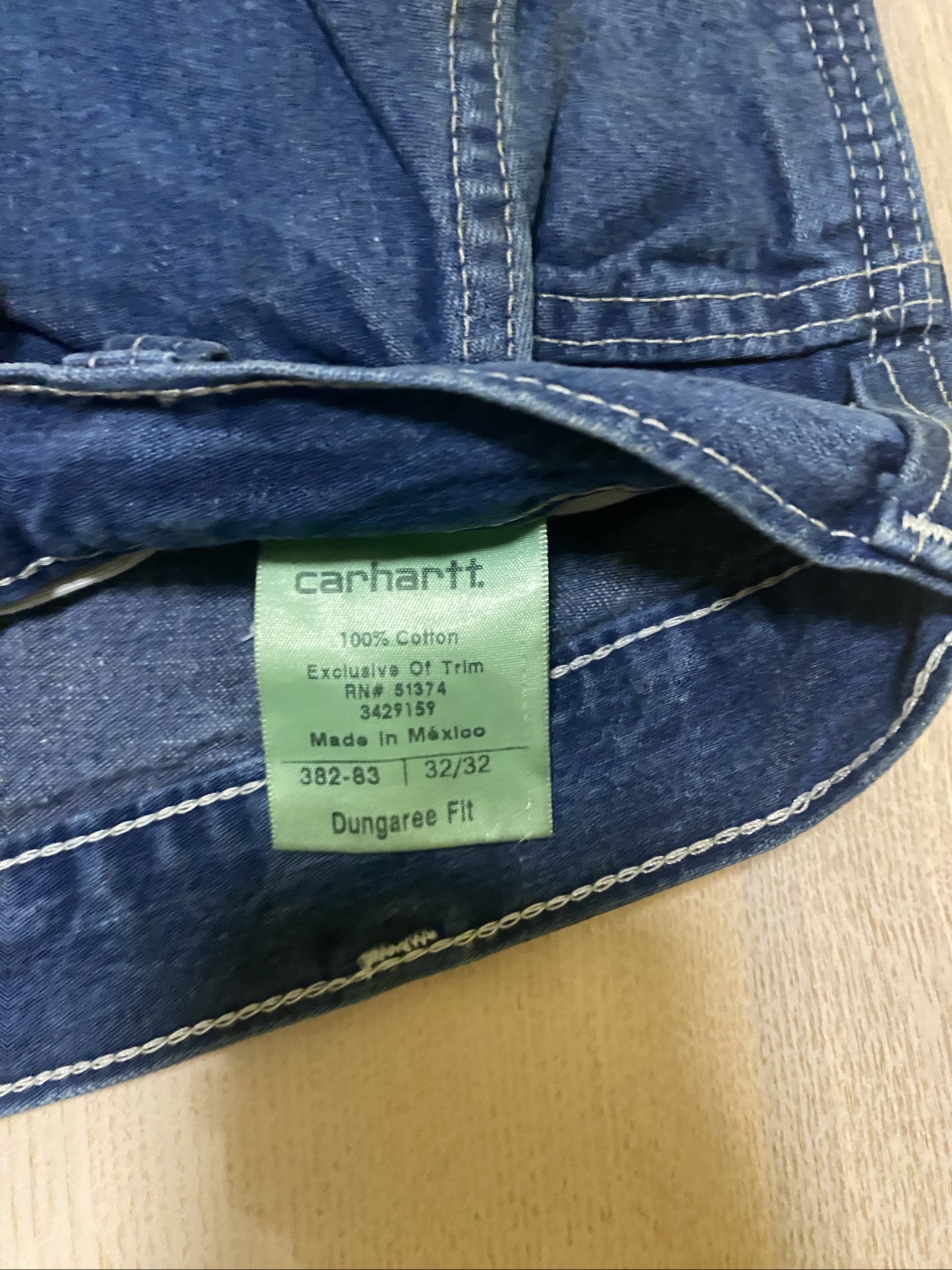 Carhartt Baggy Jeans W32 L32 Blue Loose Fit Skate Y2K Vintage #9BC image 4