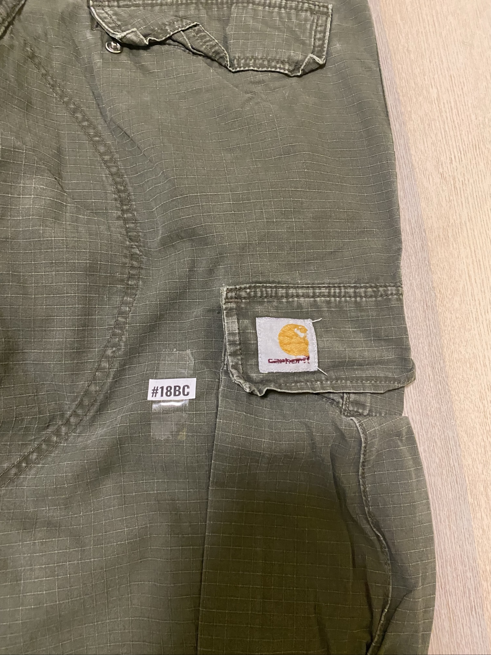 Carhartt Baggy Jeans W30 L33 Green Loose Fit Skate Y2K Vintage #18BC image 2
