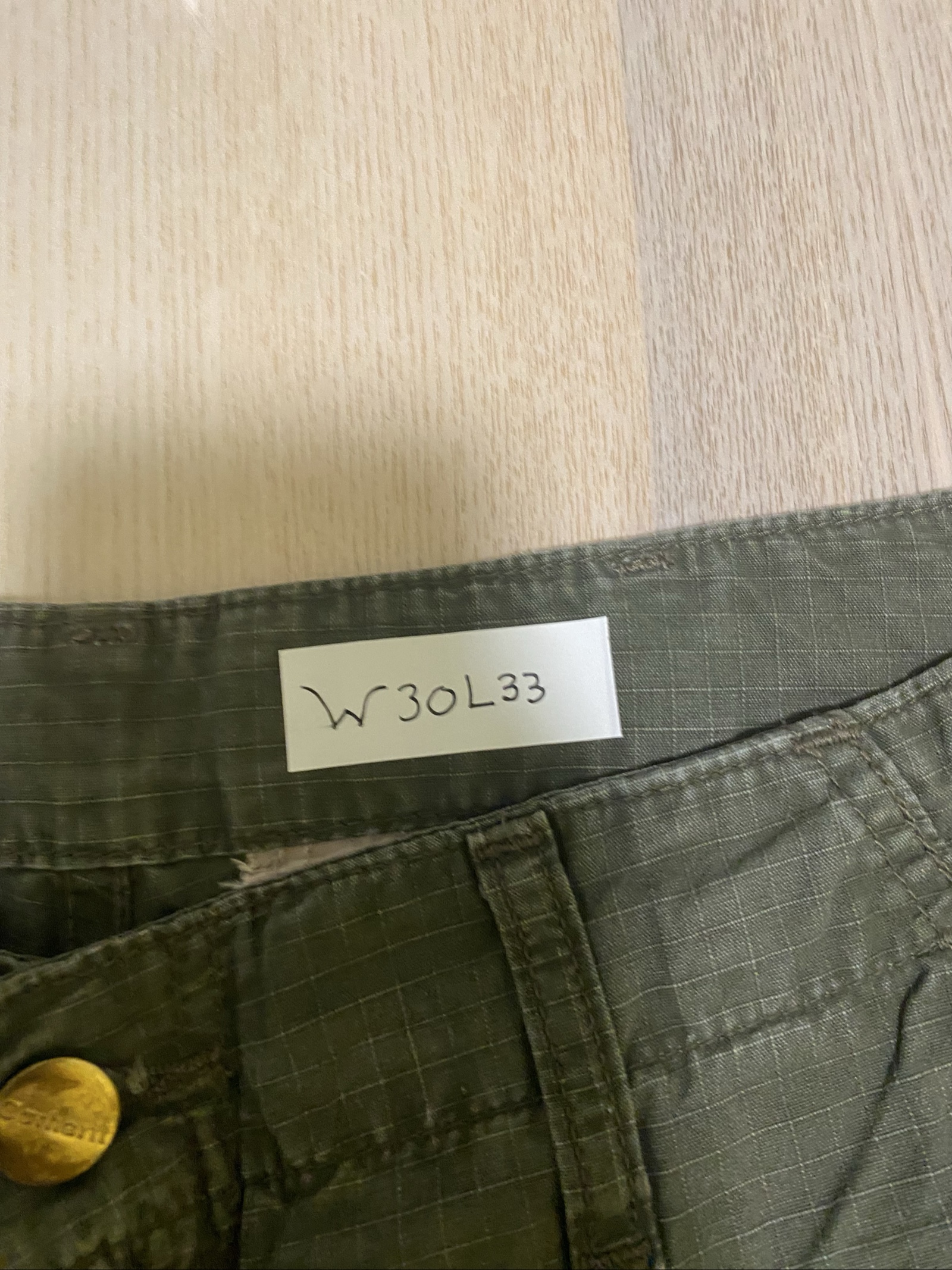 Carhartt Baggy Jeans W30 L33 Green Loose Fit Skate Y2K Vintage #18BC image 4