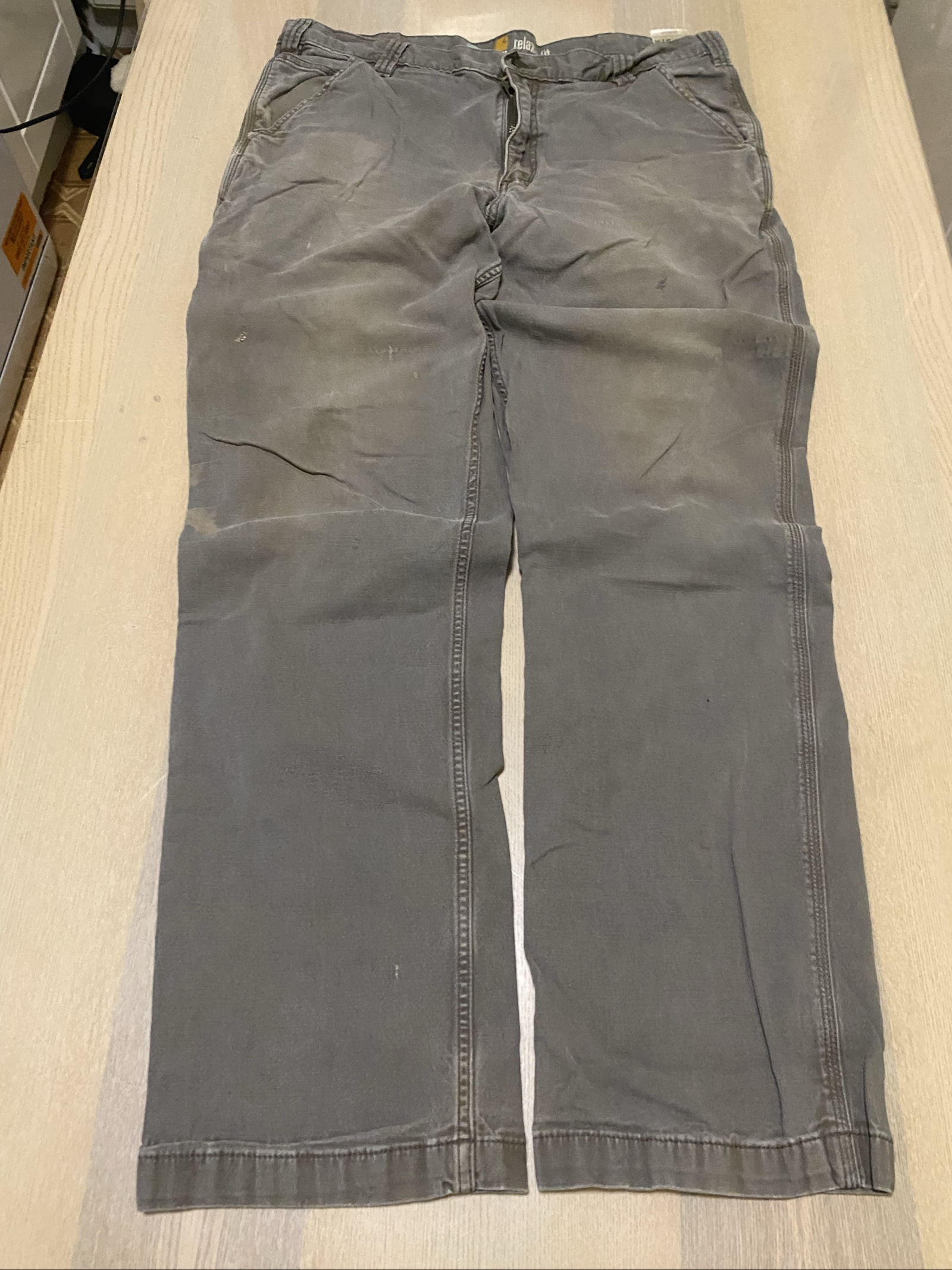 Carhartt Baggy Jeans W38 L34 Grey Loose Fit Workwear Vintage #20BC image 3
