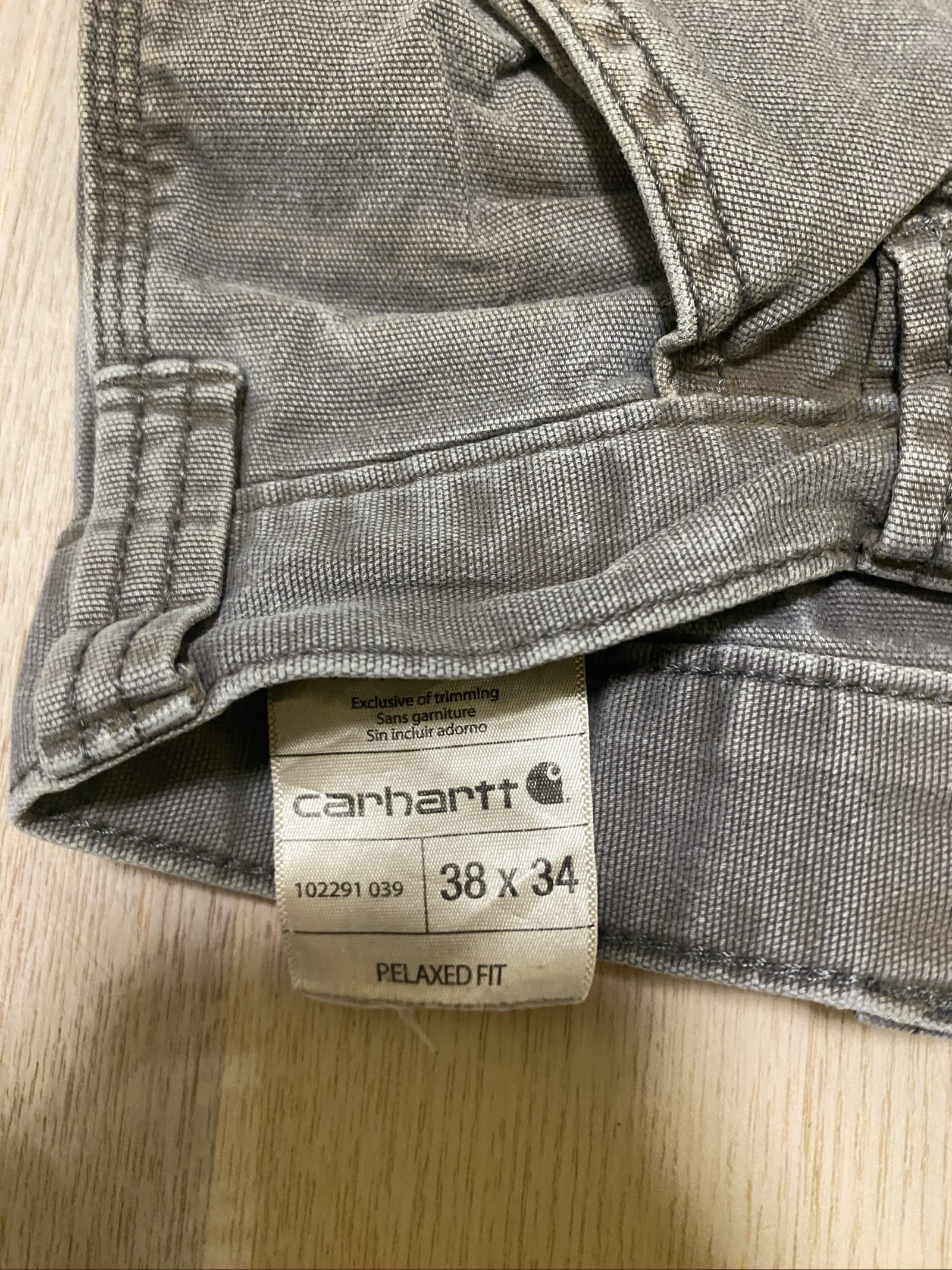 Carhartt Baggy Jeans W38 L34 Grey Loose Fit Workwear Vintage #20BC image 4