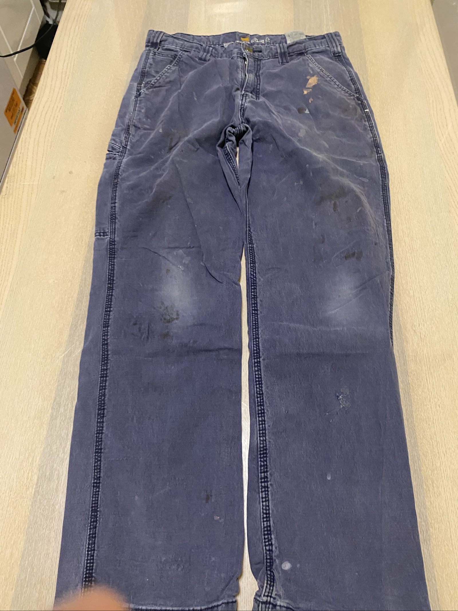 Carhartt Baggy Jeans W32 L32 Blue Loose Fit Skate Y2K Vintage #23BC image 3