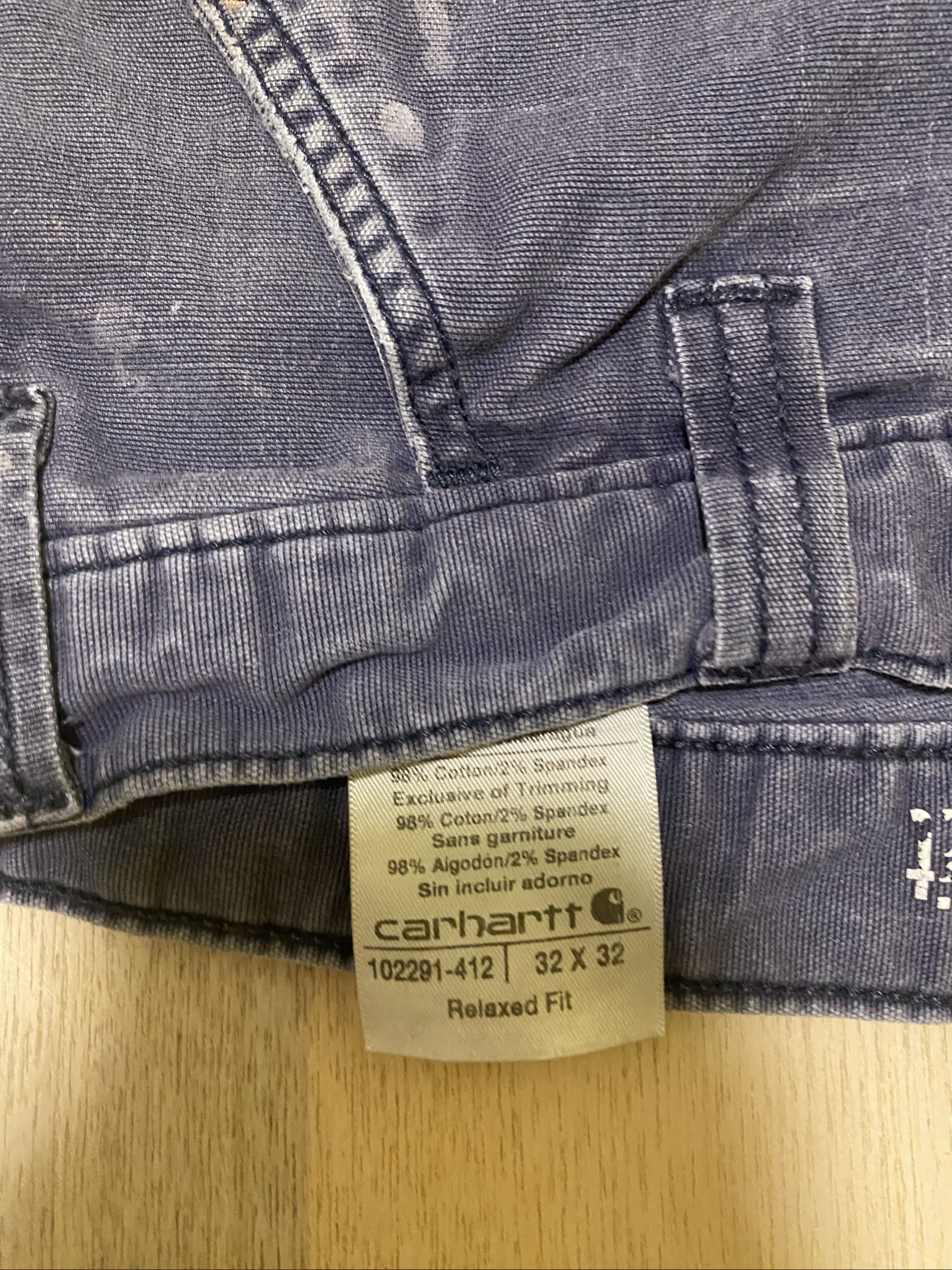 Carhartt Baggy Jeans W32 L32 Blue Loose Fit Skate Y2K Vintage #23BC image 4