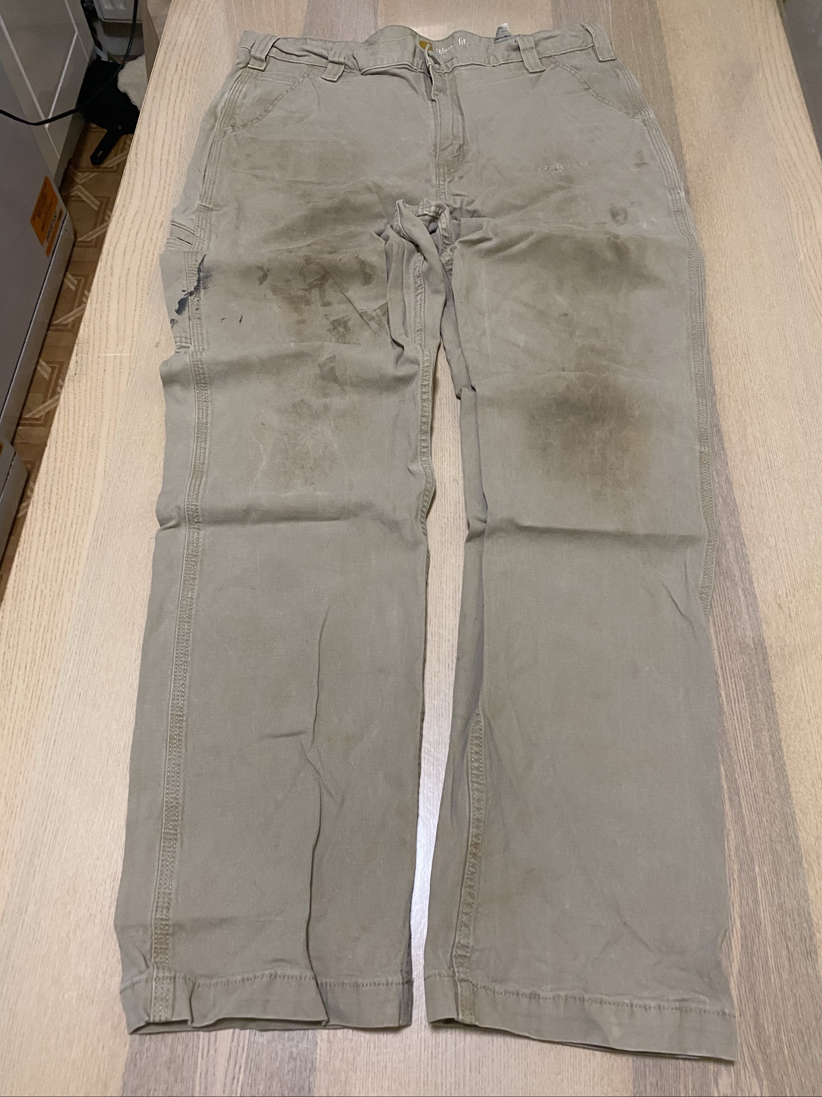 Carhartt Baggy Jeans W38 L34 Beige Loose Fit Workwear #24BC image 3