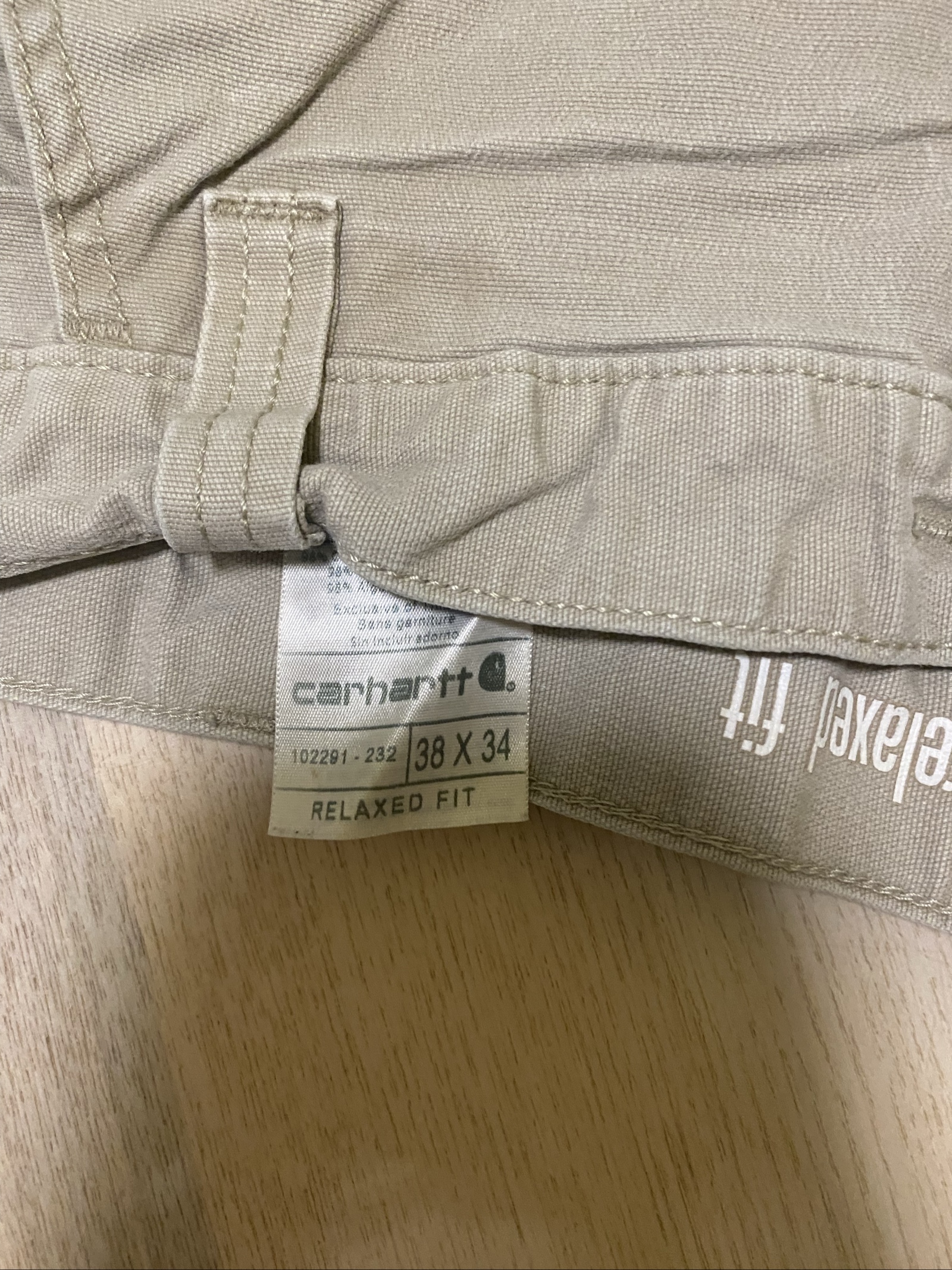 Carhartt Baggy Jeans W38 L34 Beige Loose Fit Workwear #24BC image 4