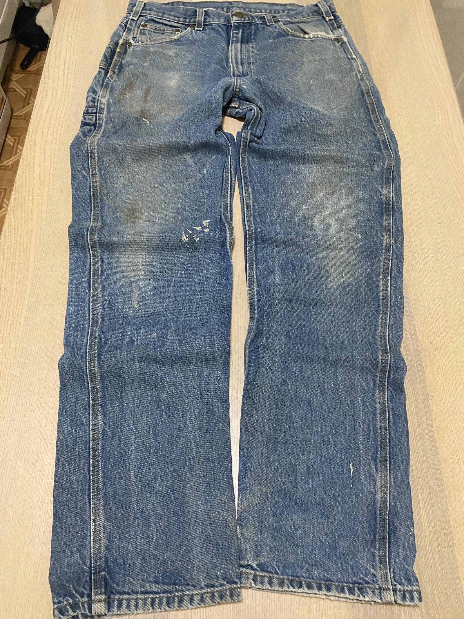 Carhartt Baggy Jeans W34 L34 Blue Loose Fit Skate Y2K Vintage #25BC image 3