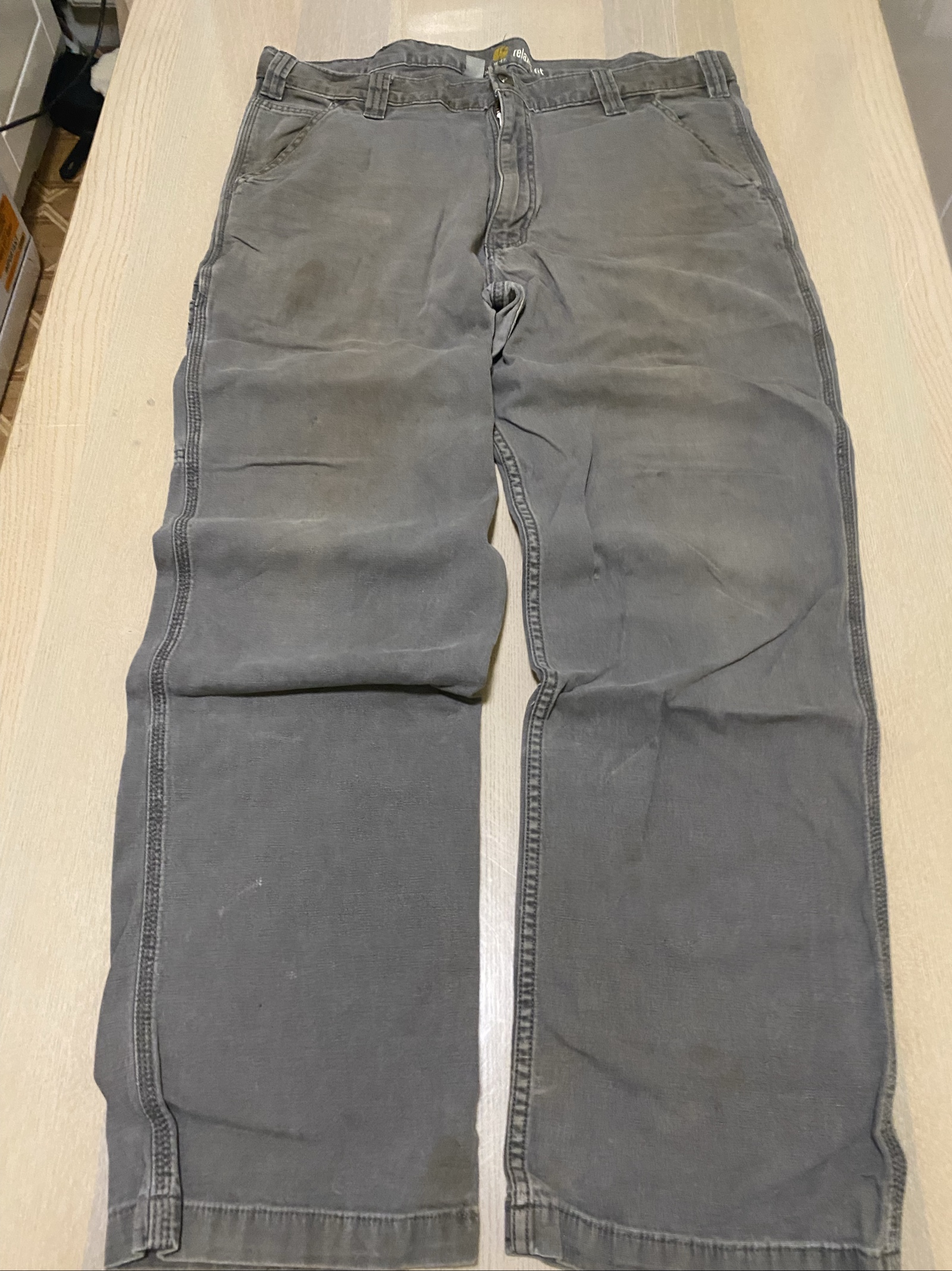 Carhartt Baggy Jeans W38 L32 Grey Loose Fit Skate Y2K Vintage #27BC image 3