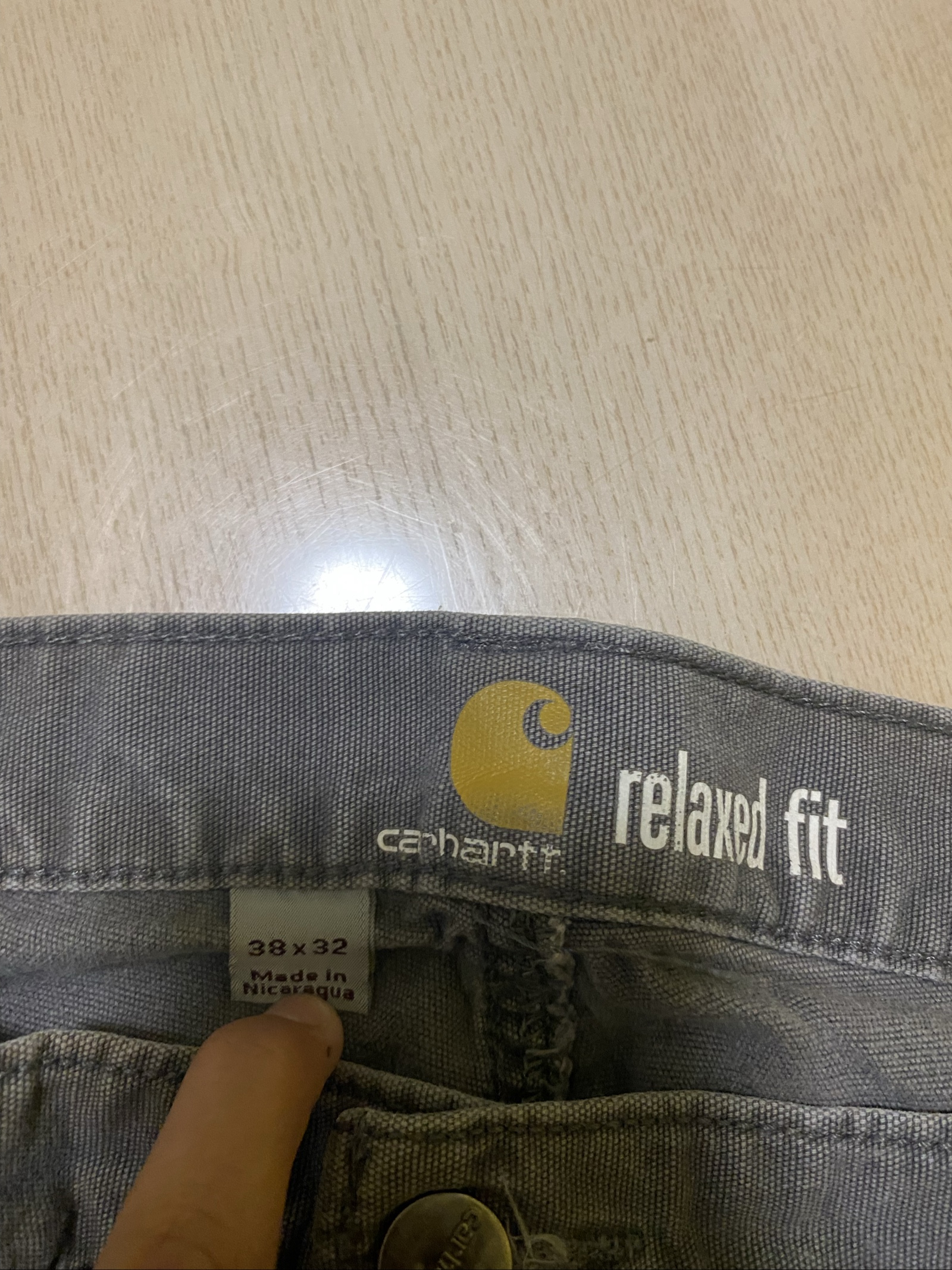 Carhartt Baggy Jeans W38 L32 Grey Loose Fit Skate Y2K Vintage #27BC image 4