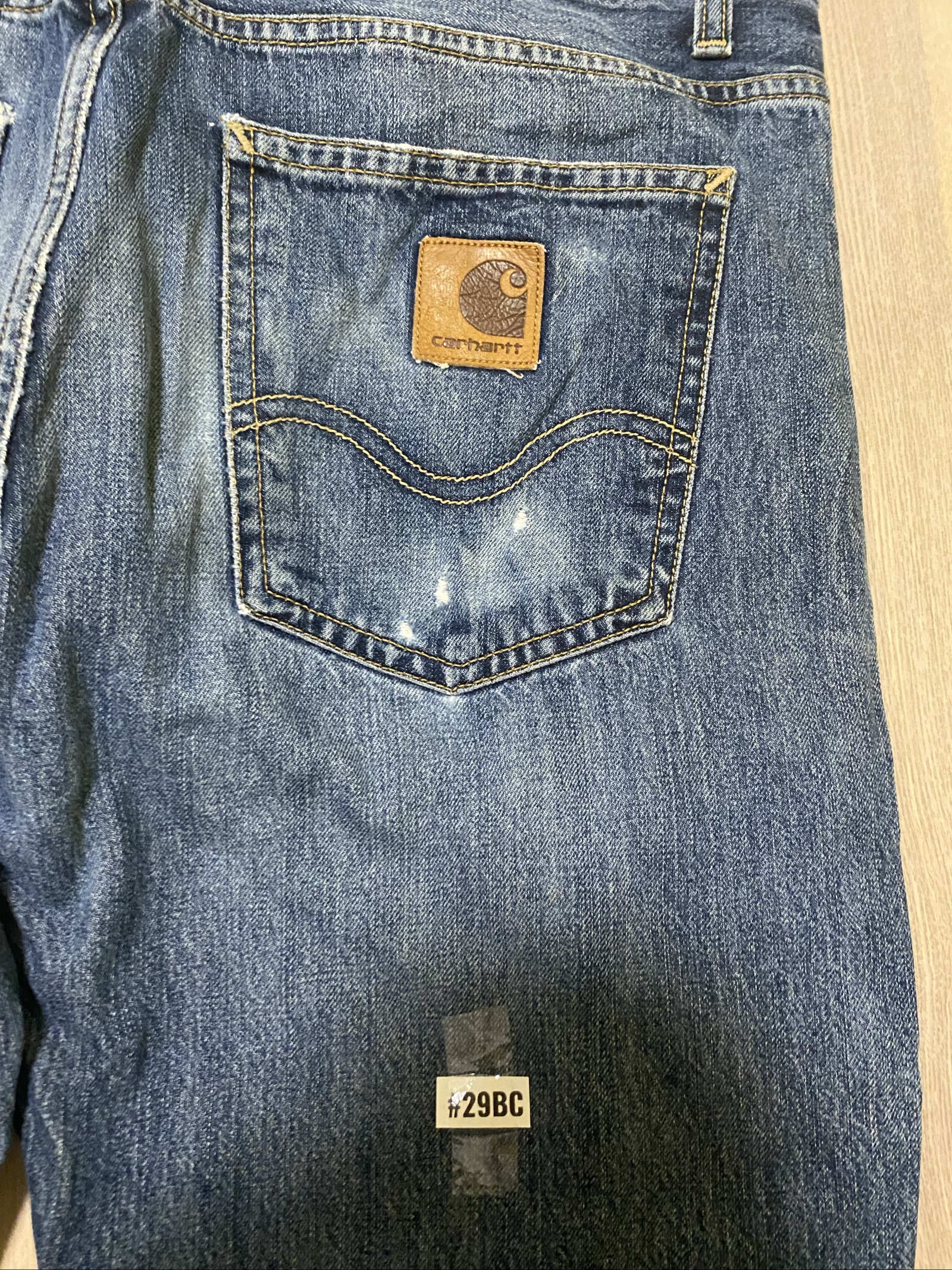 Carhartt Baggy Jeans W32 L34 Blue Loose Fit Skate Y2K Vintage #29BC image 2