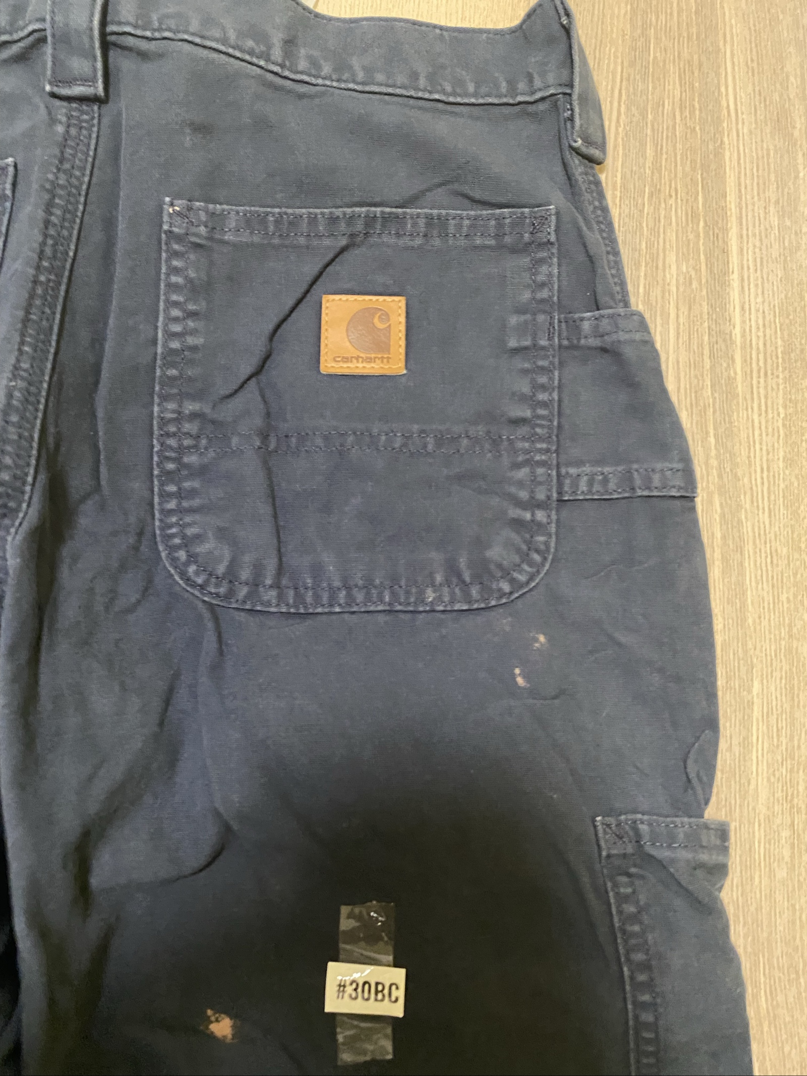 Carhartt Baggy Jeans W30 L30 Navy Loose Fit Skate Y2K Vintage #30BC image 2