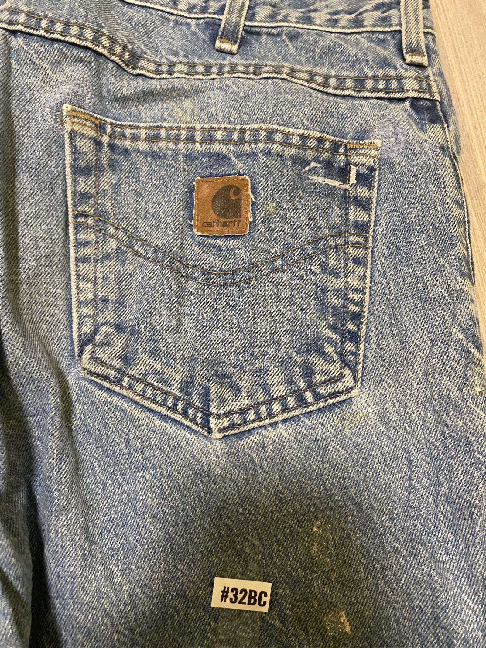Carhartt Baggy Jeans W36 L32 Blue Loose Fit Skate Y2K Vintage #32BC image 2