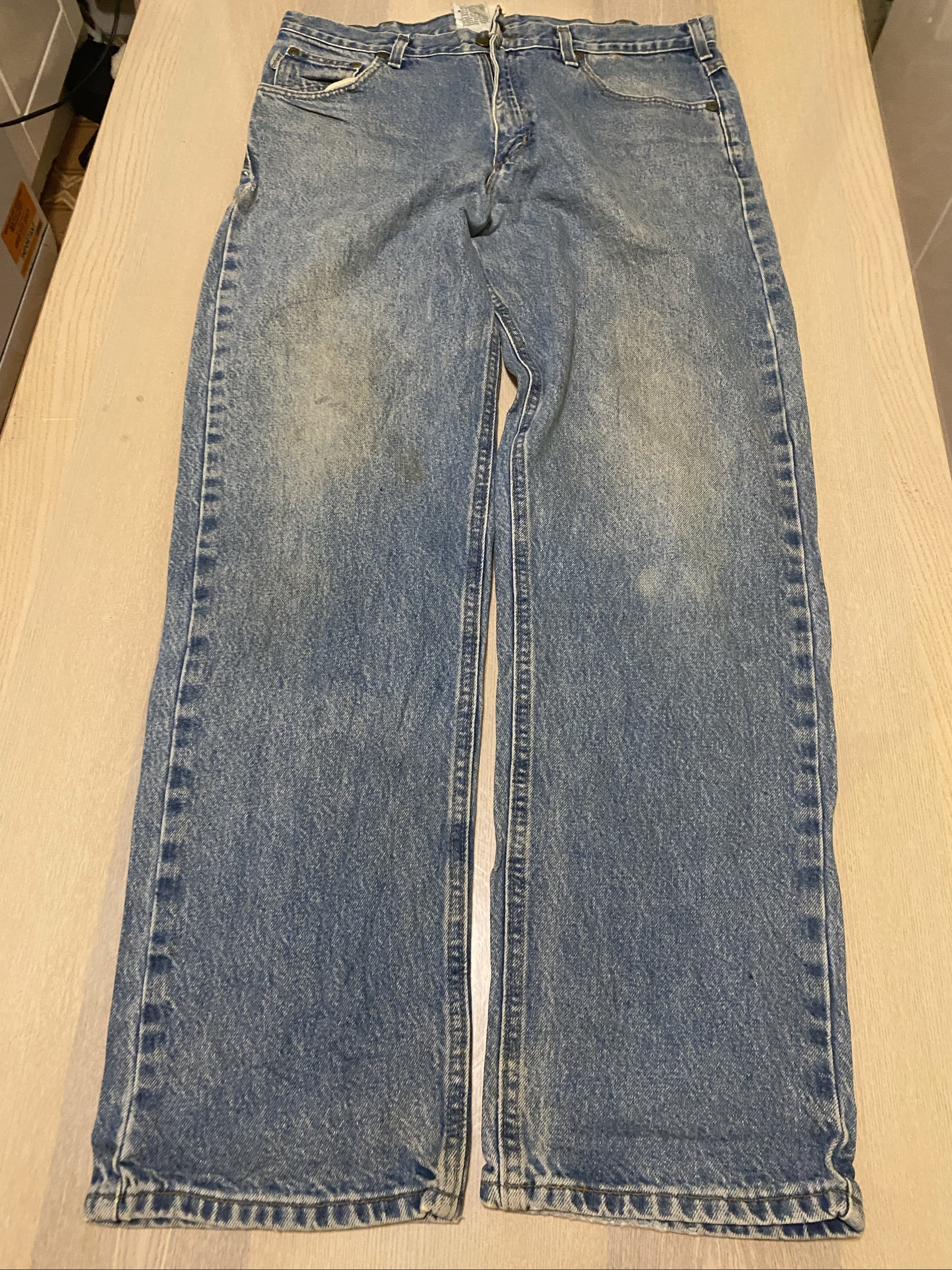 Carhartt Baggy Jeans W36 L32 Blue Loose Fit Skate Y2K Vintage #32BC image 3