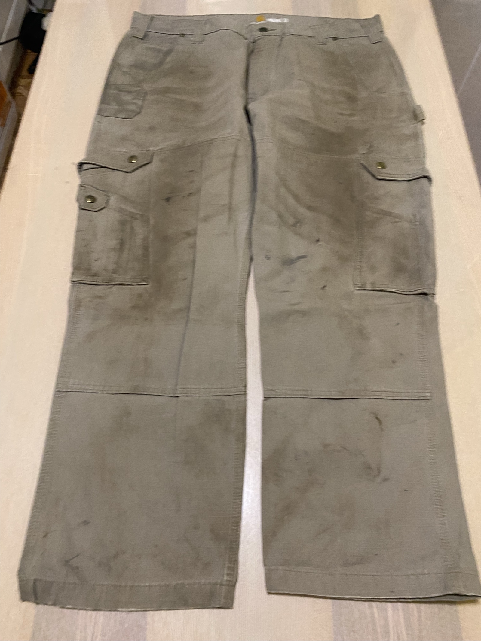 Carhartt Baggy Jeans W40 L30 Beige Loose Fit Skate Y2K Vintage #33BC image 3
