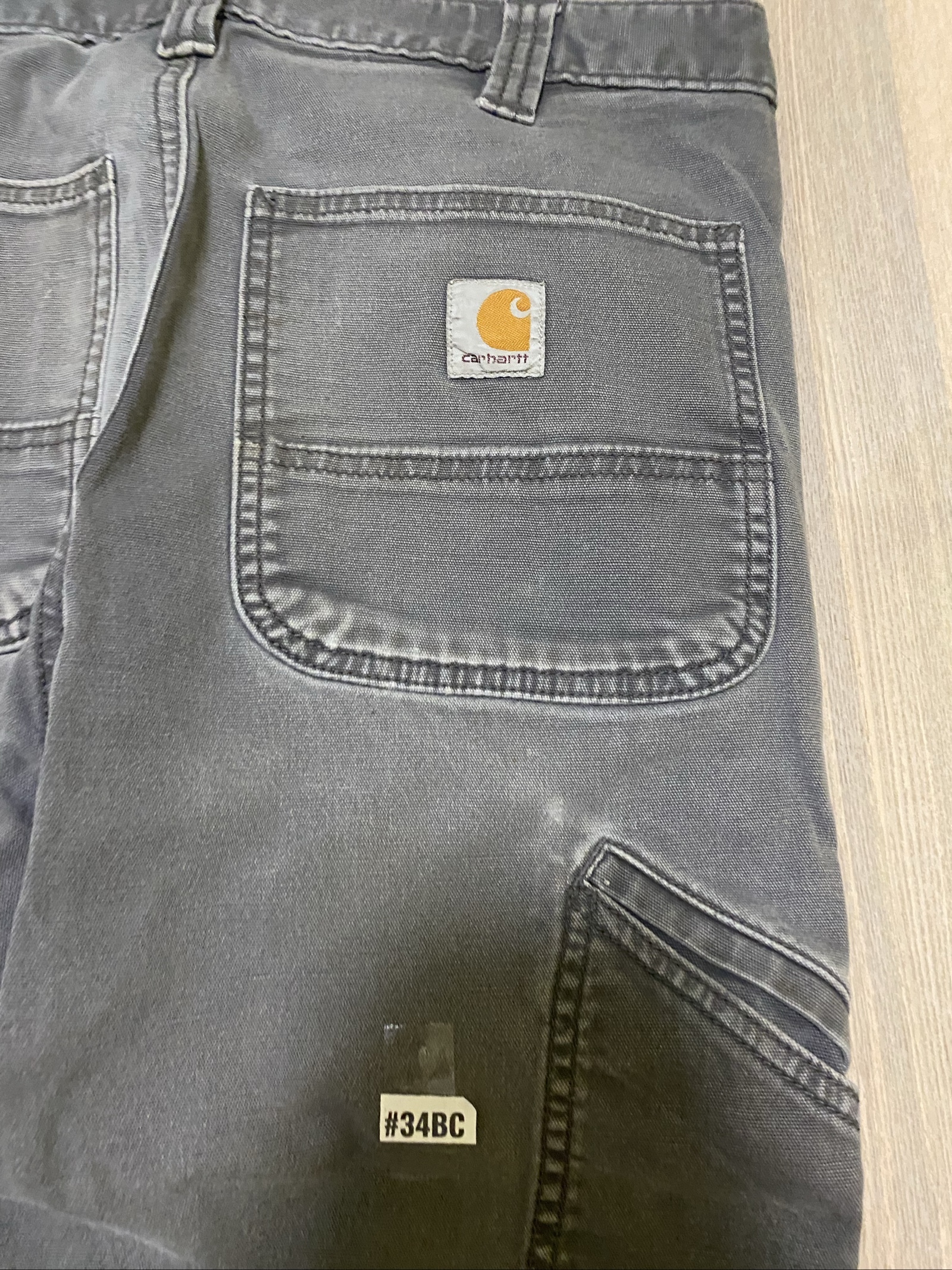 Carhartt Baggy Jeans W32 L34 Grey Loose Fit Skate Y2K Vintage #34BC image 2