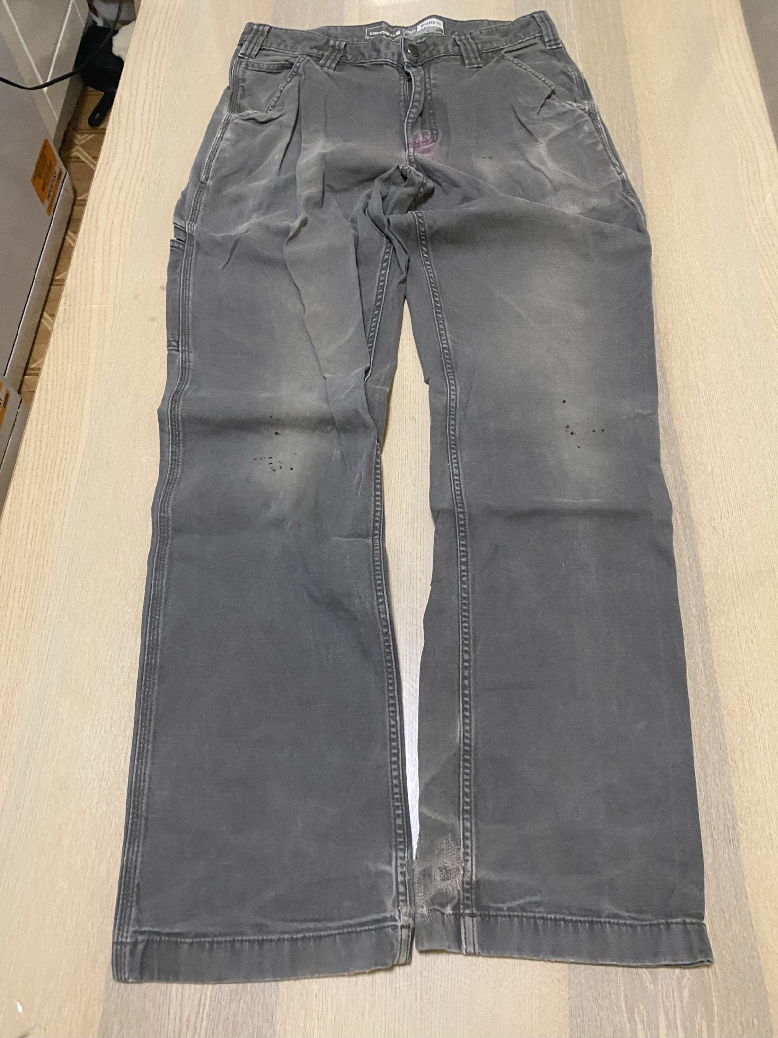 Carhartt Baggy Jeans W32 L34 Grey Loose Fit Skate Y2K Vintage #34BC image 3