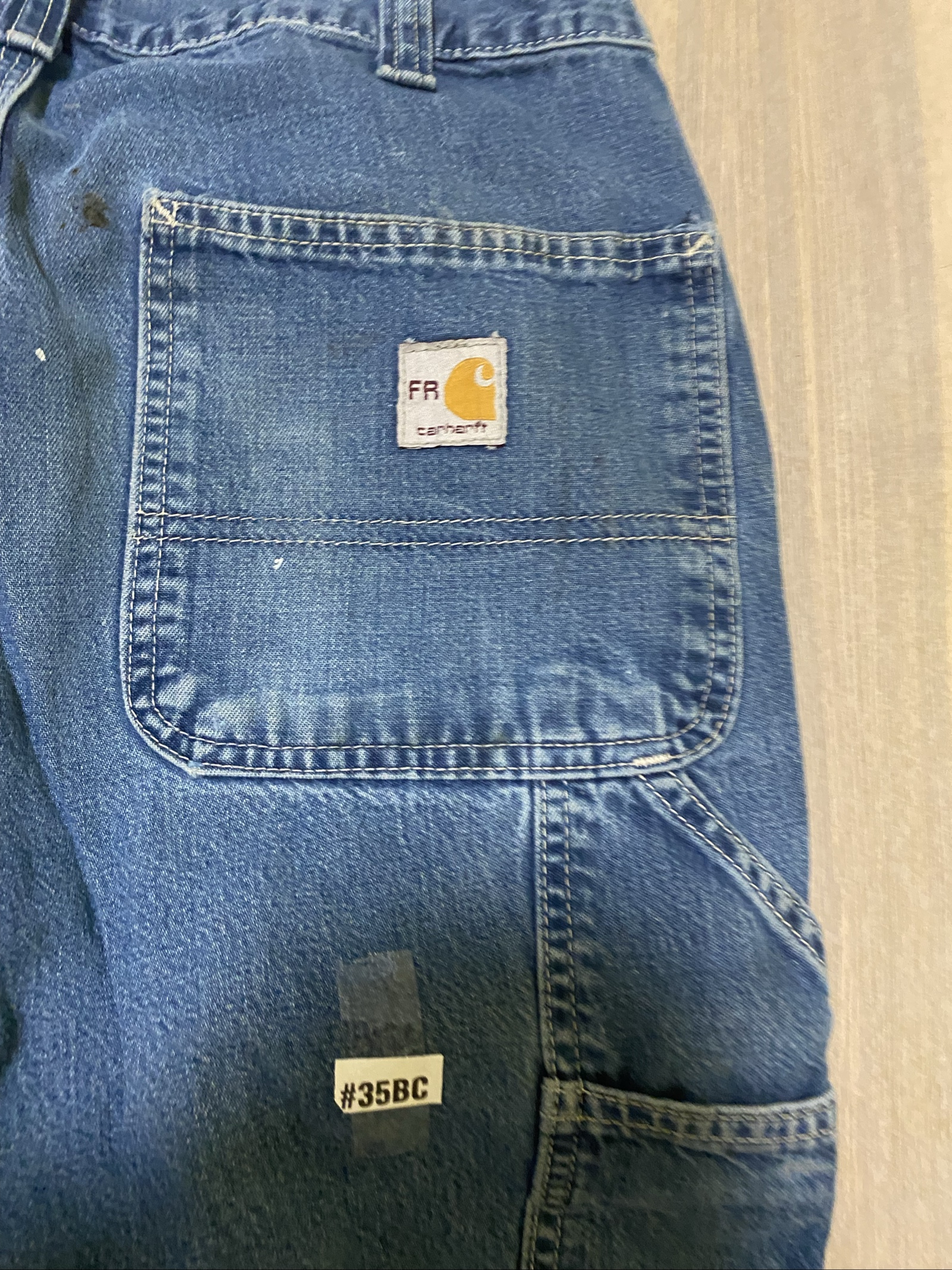 Carhartt Baggy Jeans W32 L32 Blue Loose Fit Skate Y2K Vintage #35BC image 2