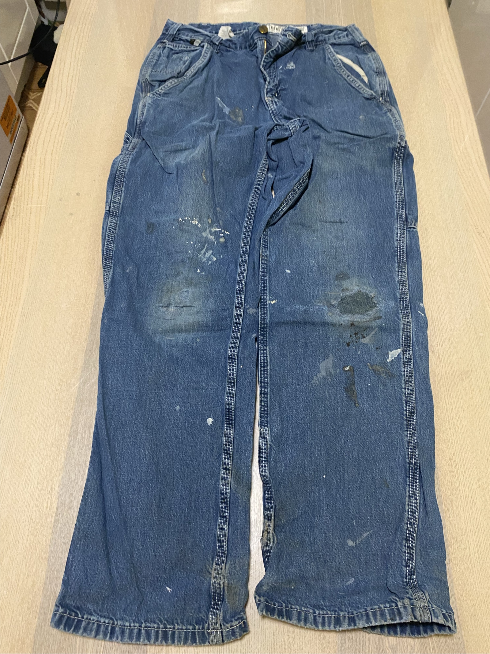 Carhartt Baggy Jeans W32 L32 Blue Loose Fit Skate Y2K Vintage #35BC image 3