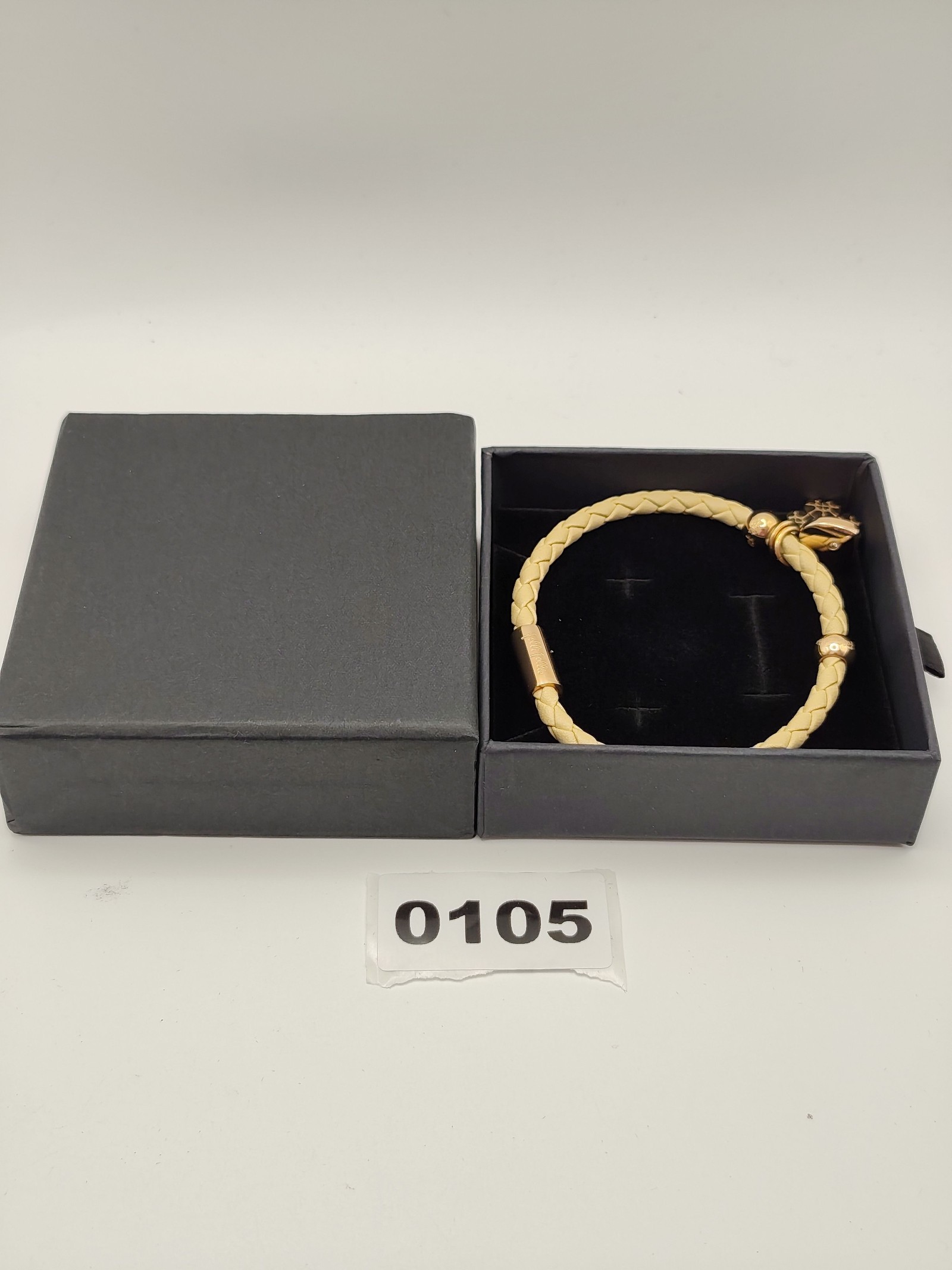 Folli Follie Beige Leather Charm Bracelet Women's