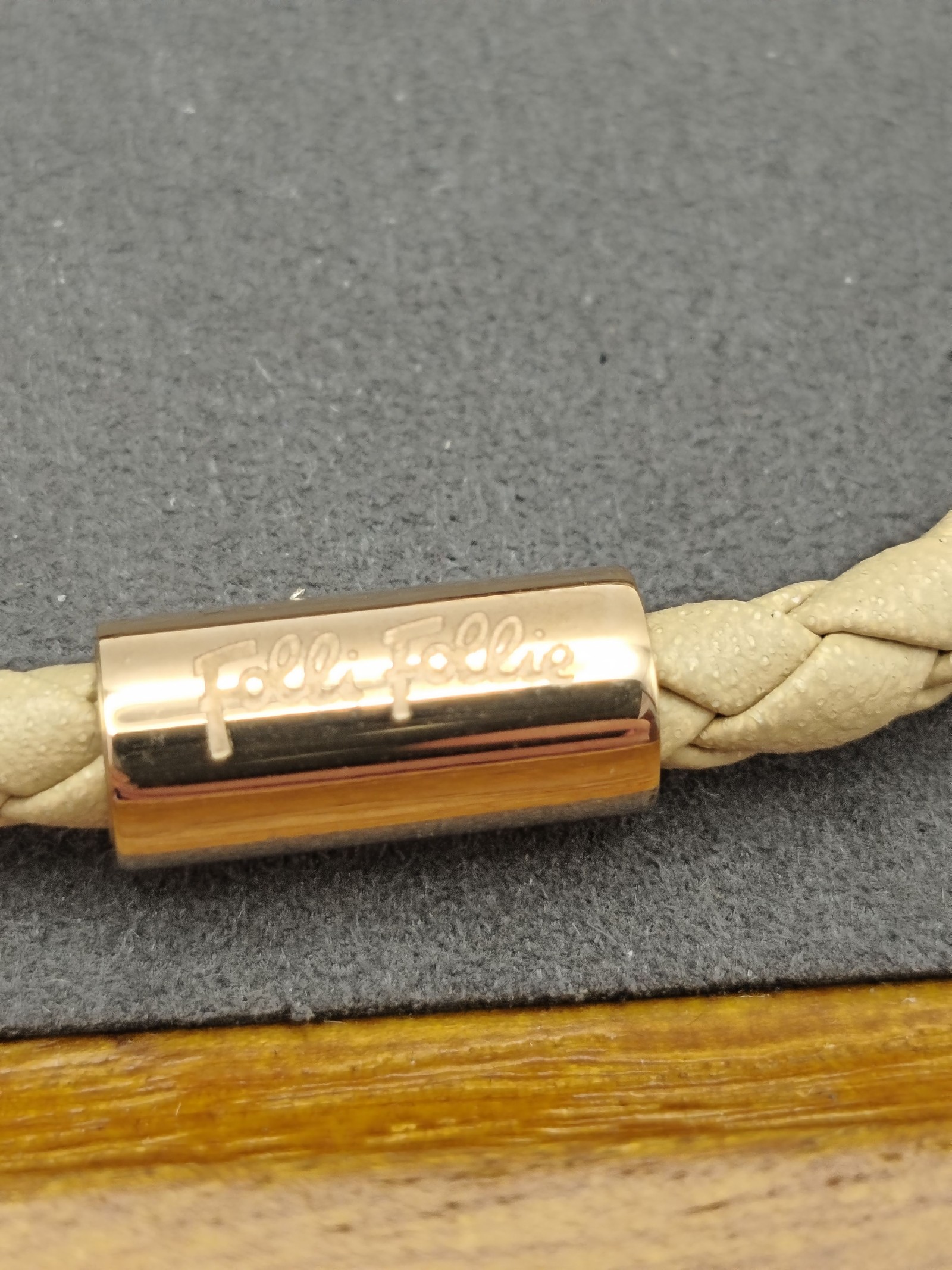 Folli Follie Beige Leather Charm Bracelet Women's image 3