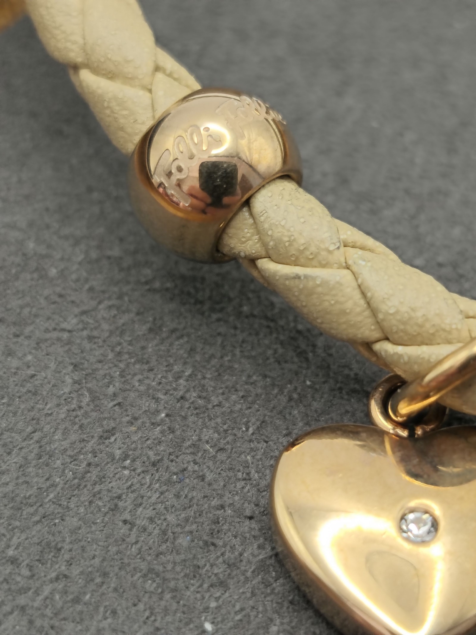 Folli Follie Beige Leather Charm Bracelet Women's image 5