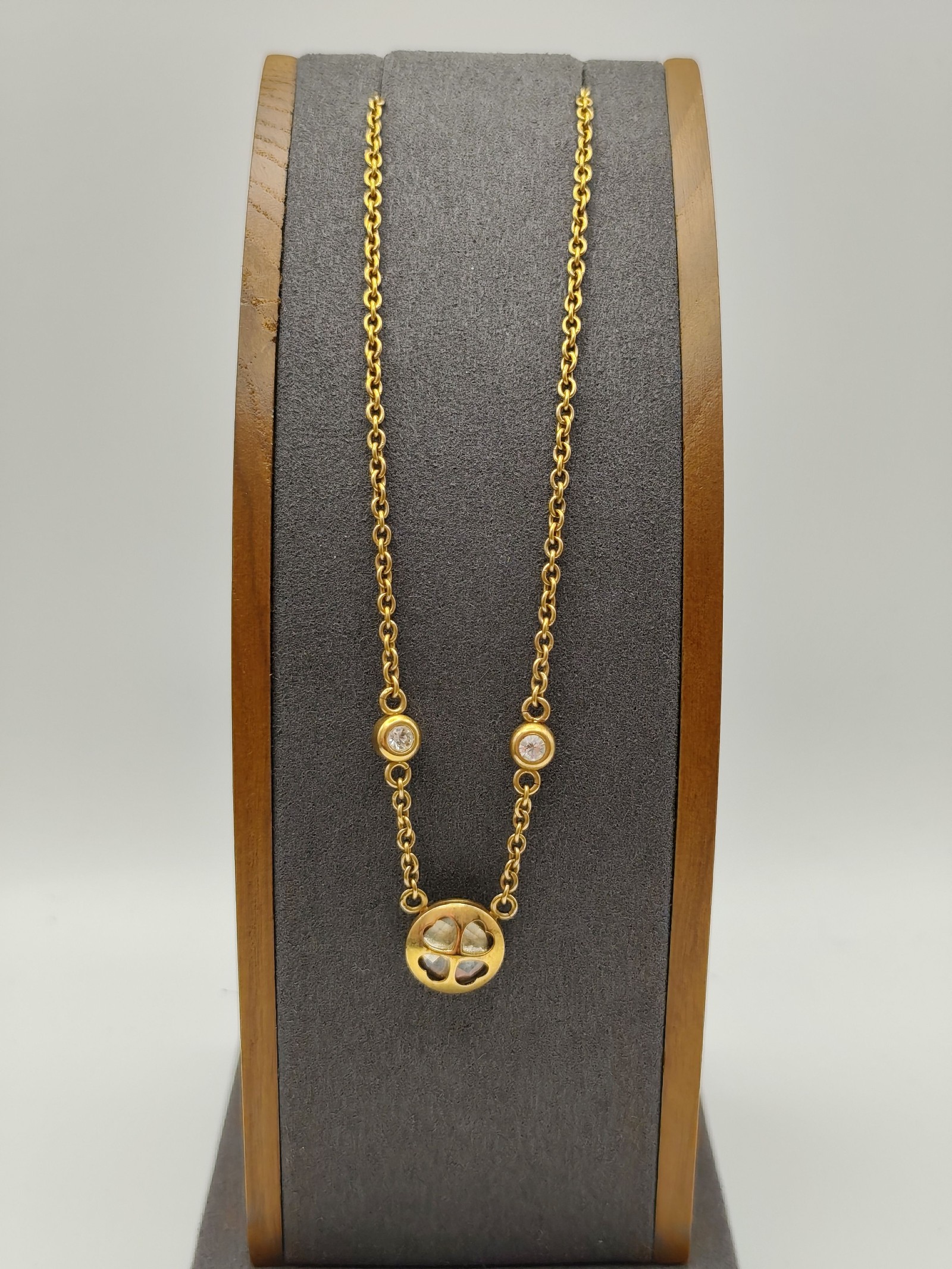 Folli Follie Gold Tone Heart & Crystal Necklace image 5